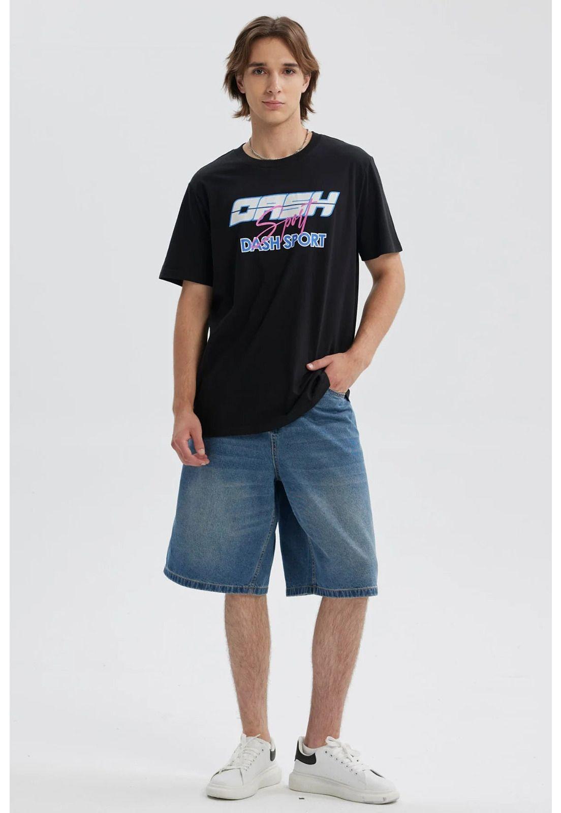 Polera Hombre Estampado Negro - lll-3