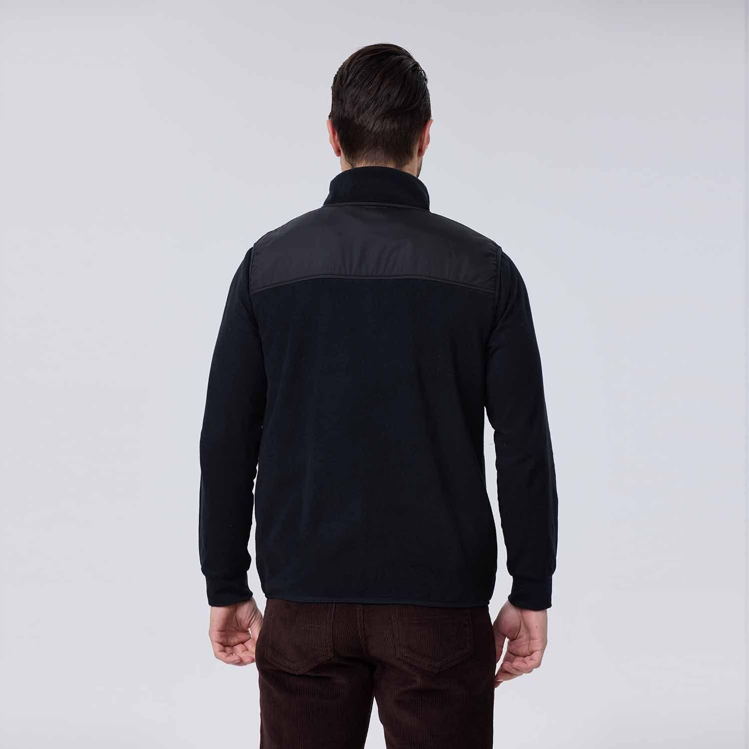 Polar Hombre Full Zipper Con Bolsillo Negro Fashion´s Park-2