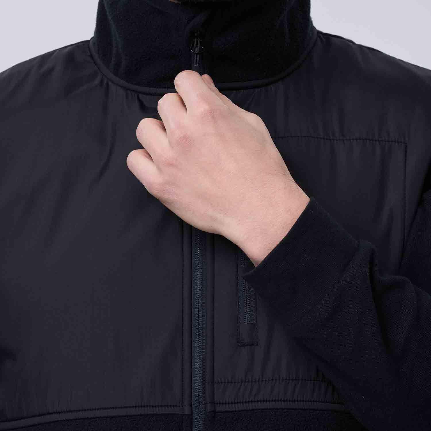 Polar Hombre Full Zipper Con Bolsillo Negro Fashion´s Park-3