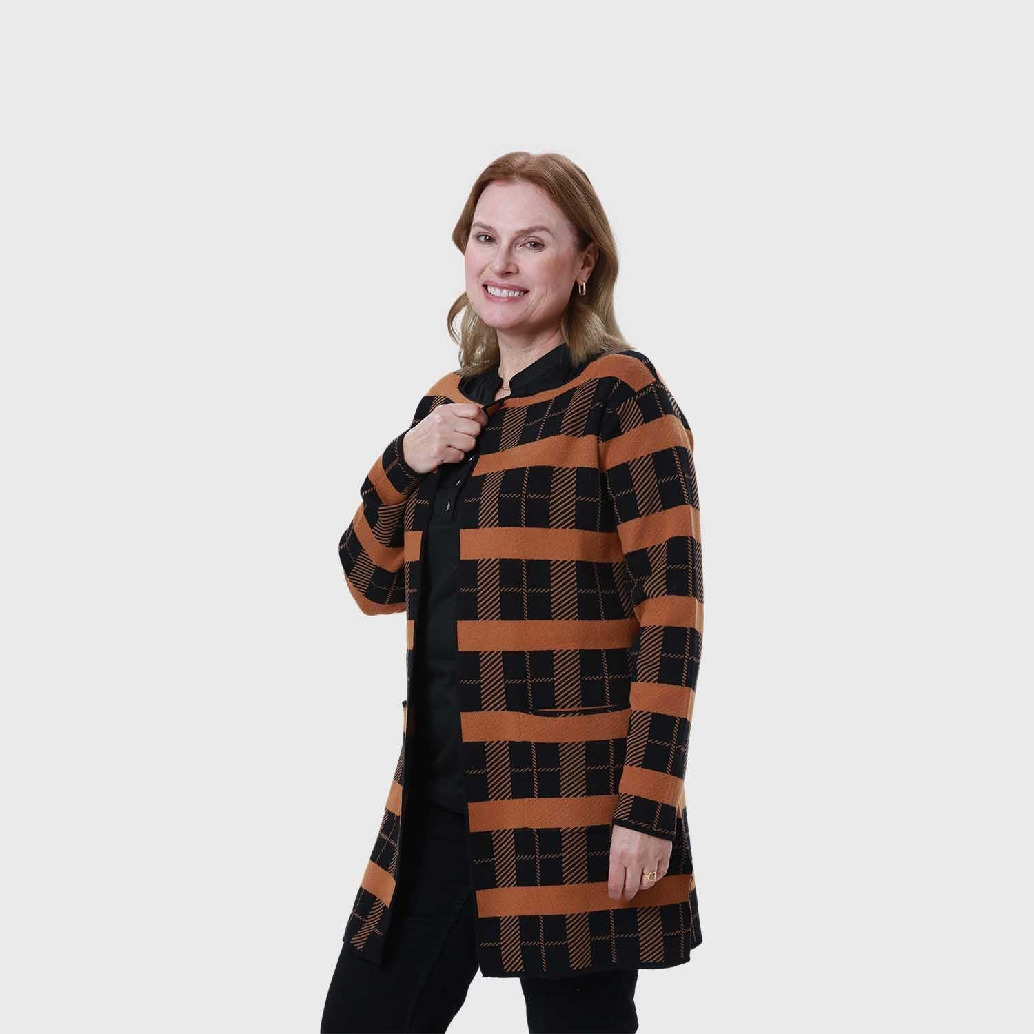 Sweater Mujer Abierto Negro Fsp Ii-1