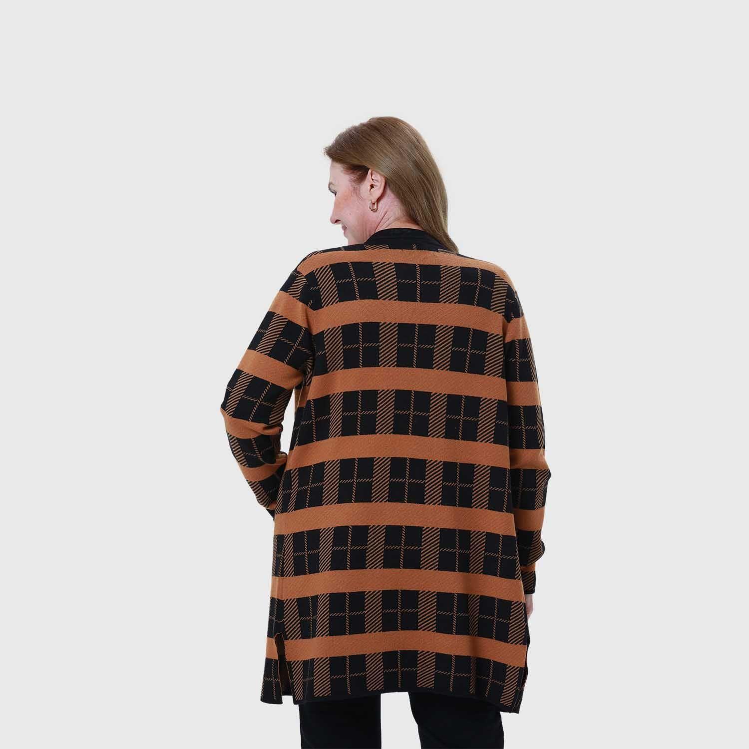 Sweater Mujer Abierto Negro Fsp Ii-2