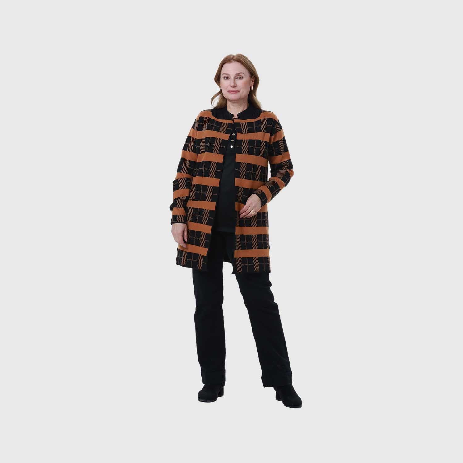 Sweater Mujer Abierto Negro Fsp Ii-3