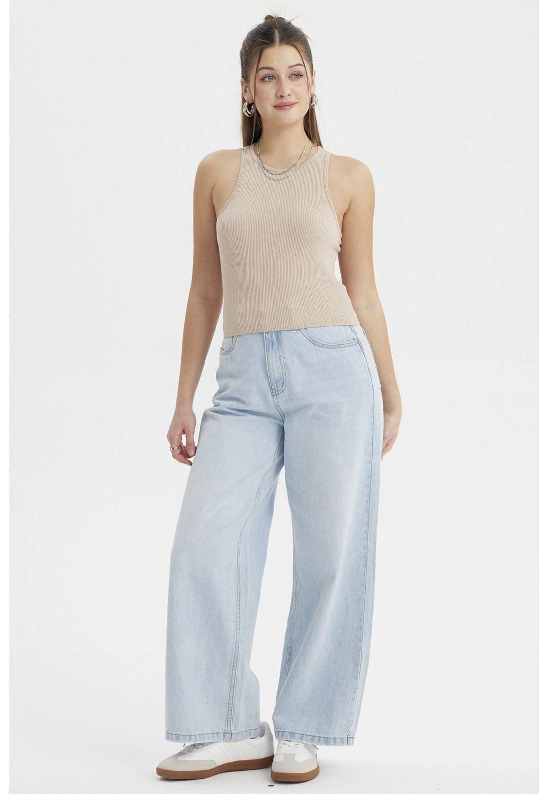 Peto Mujer Musculosa Beige-3