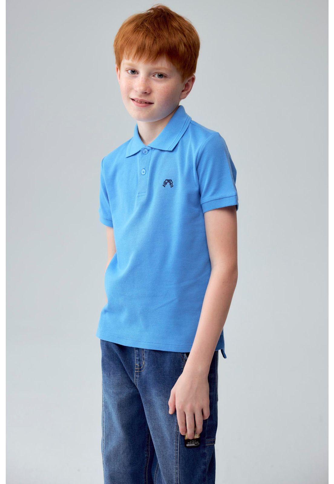 Polera Niño Piqué Básica Calipso-0