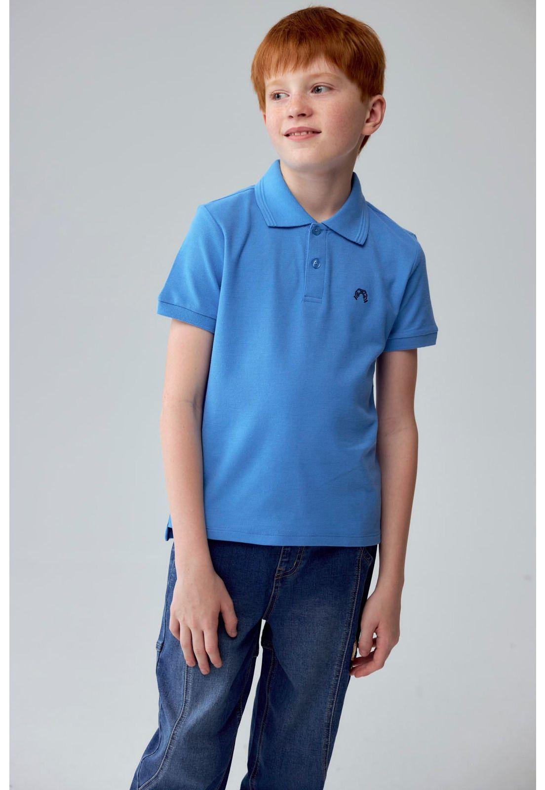 Polera Niño Piqué Básica Calipso-1