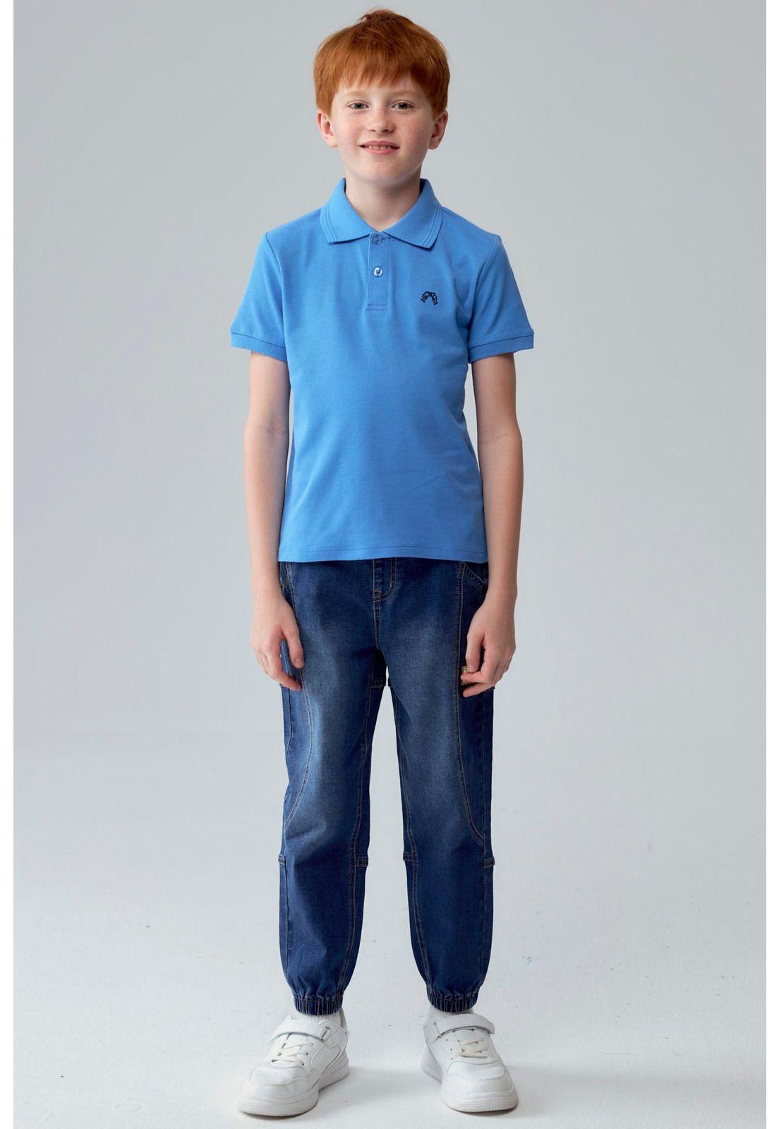 Polera Niño Piqué Básica Calipso-3