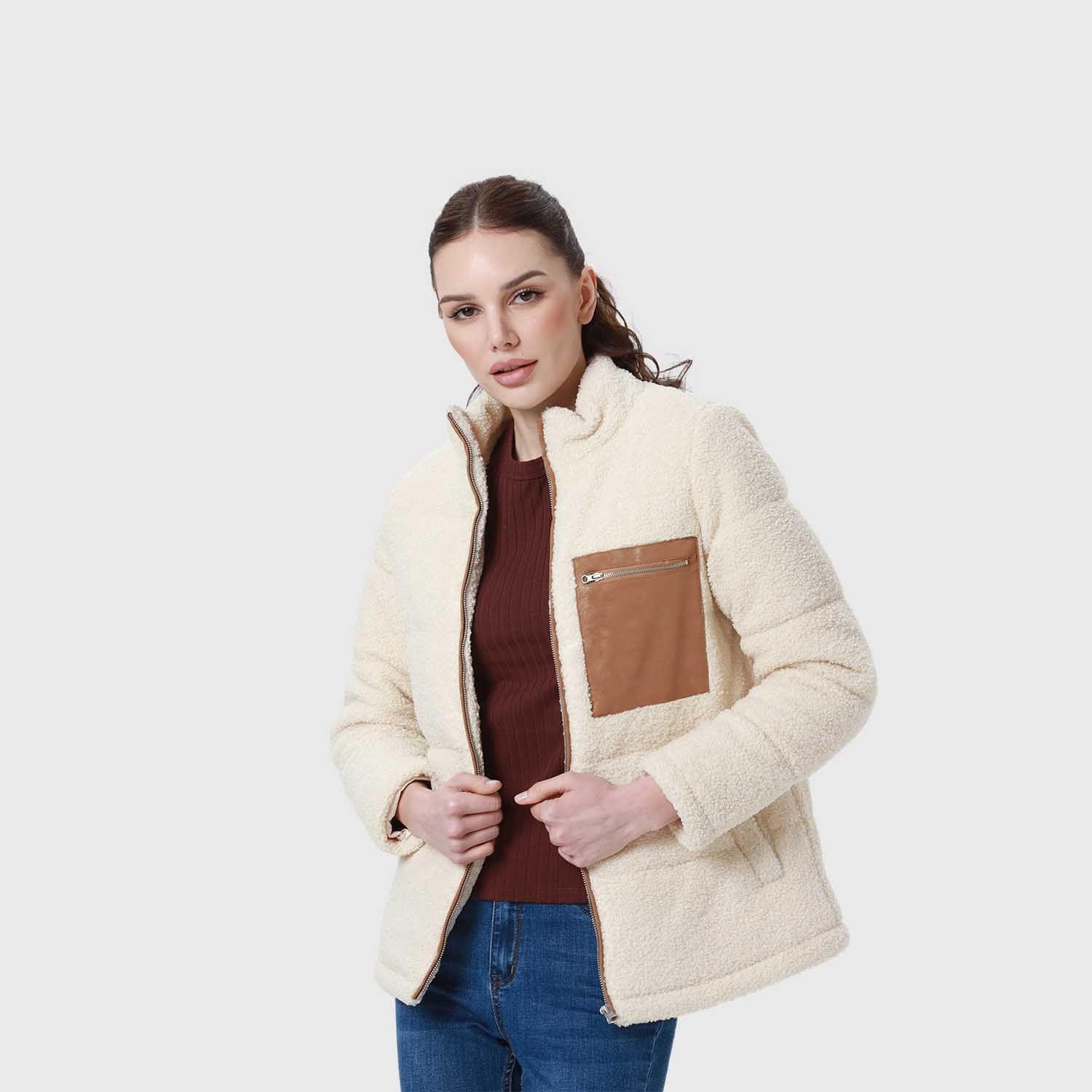 Polar Mujer Tipo Chaqueta Puffa Arena-3