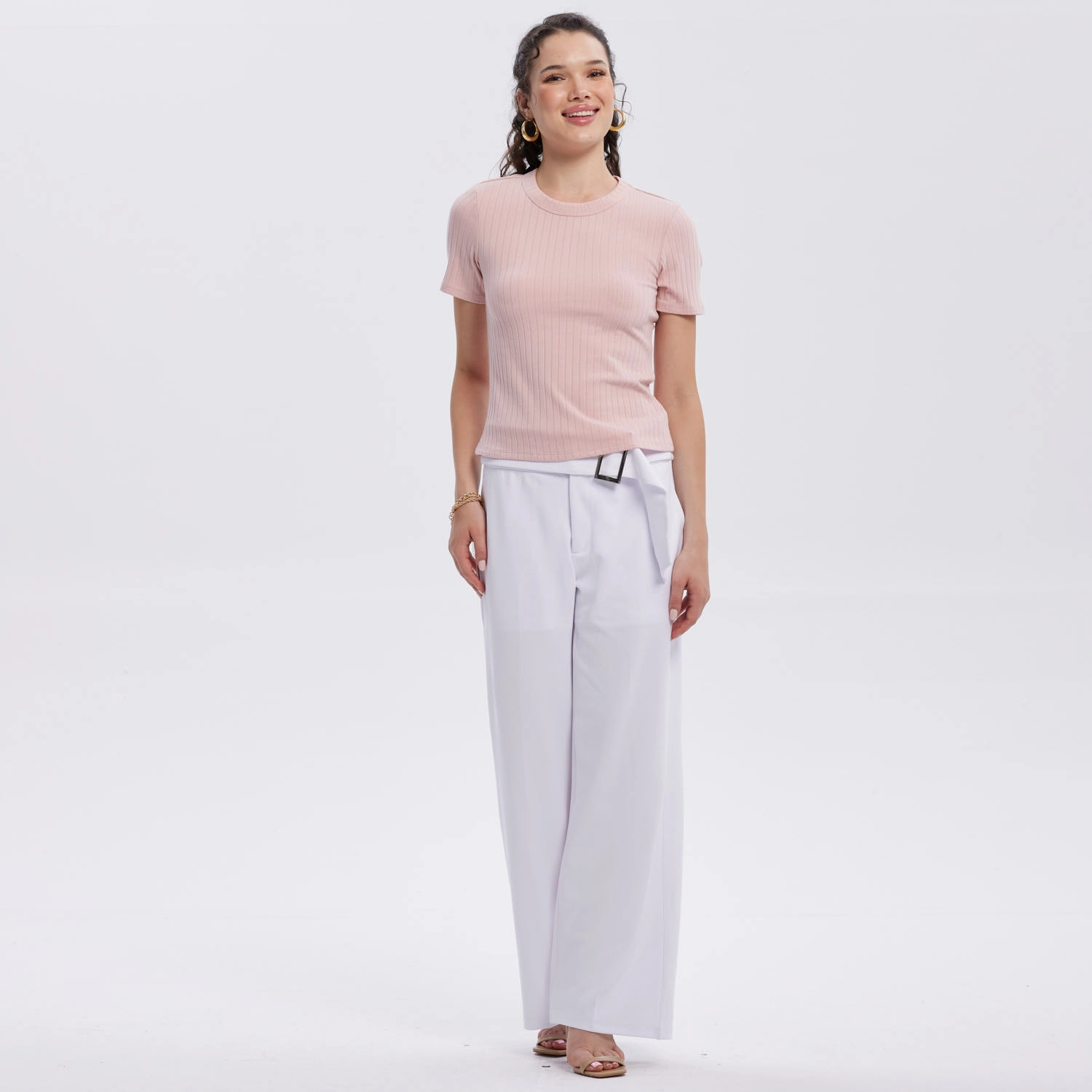 Polera Mujer Rib Crop Lisa Palo Rosa-0