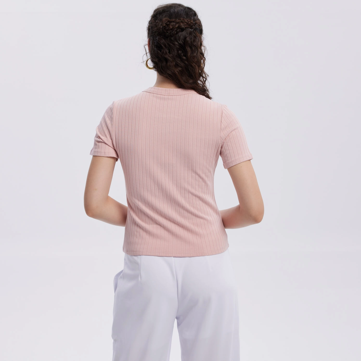 Polera Mujer Rib Crop Lisa Palo Rosa-3