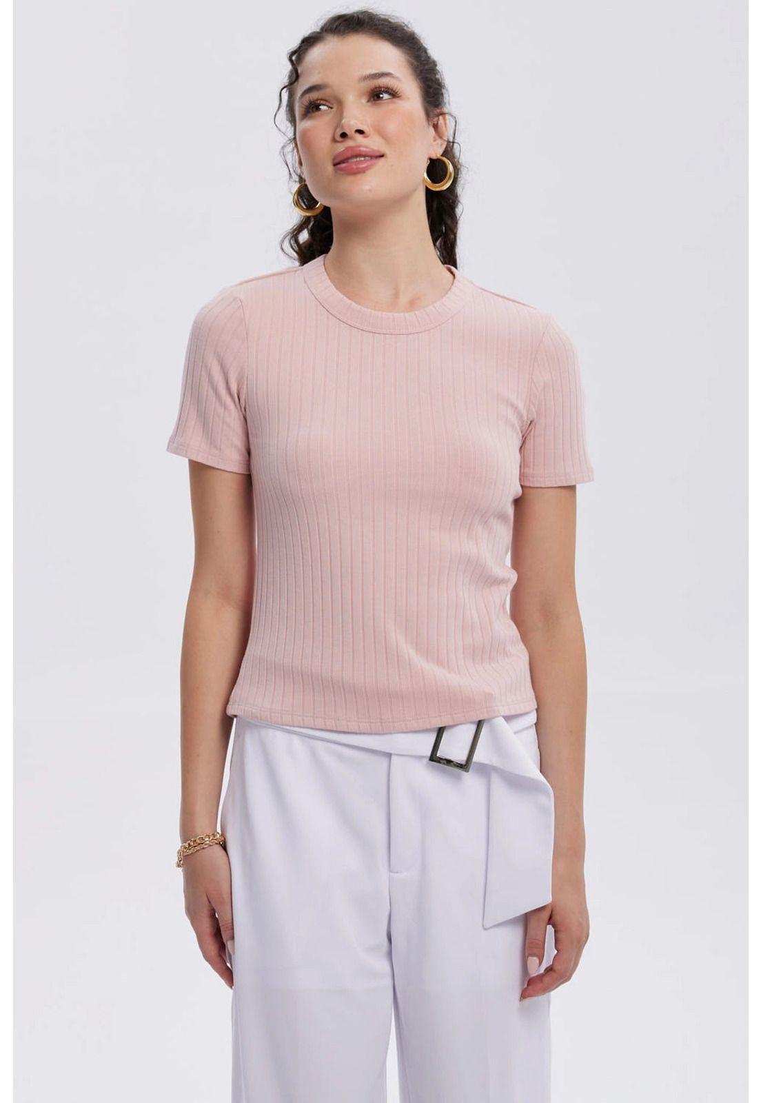 Polera Mujer Rib Crop Lisa Palo Rosa-0