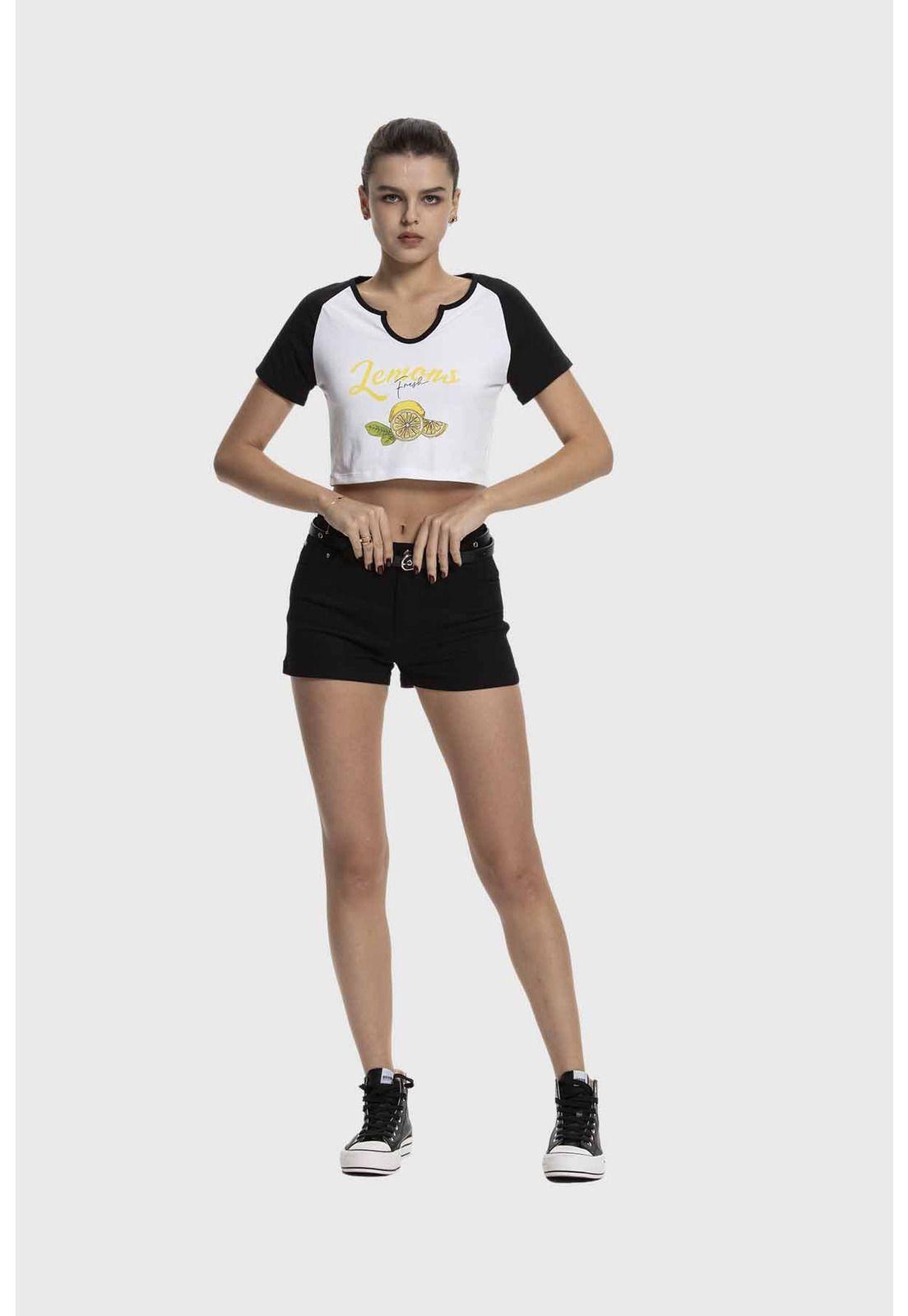 Polera Mujer Bicolor Negro-3