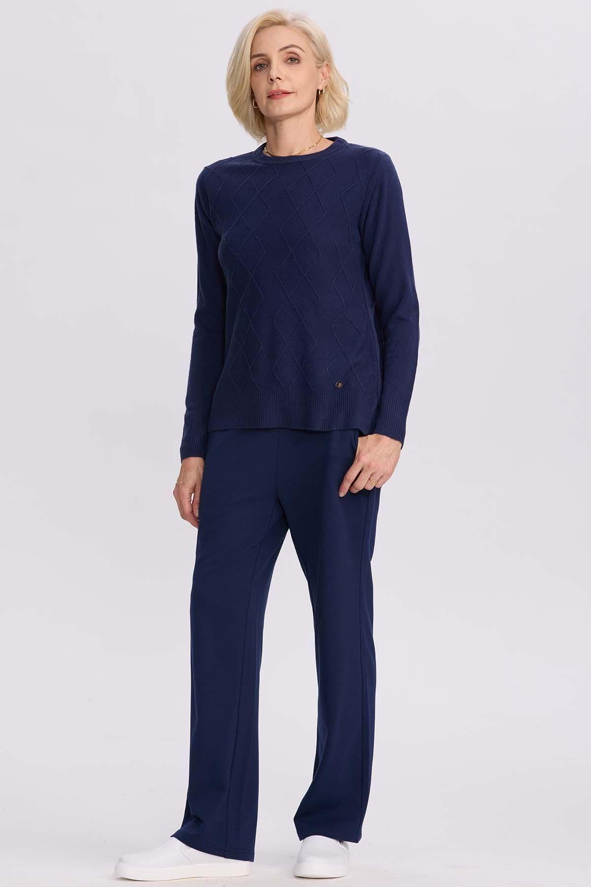 Pantalón Buzo Mujer Clásico Azul-3