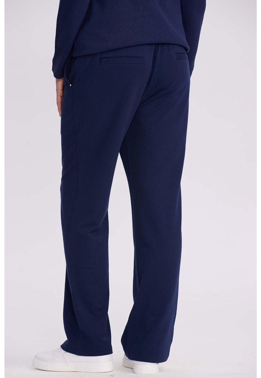 Pantalón Buzo Mujer Clásico Azul-2