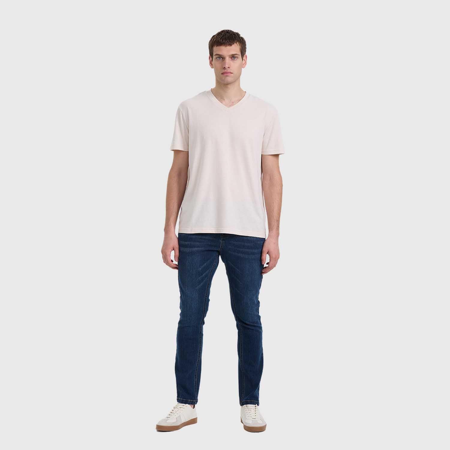 Jeans Hombre Bolsillo Trasero Azul Oscuro Fashion's Park-3