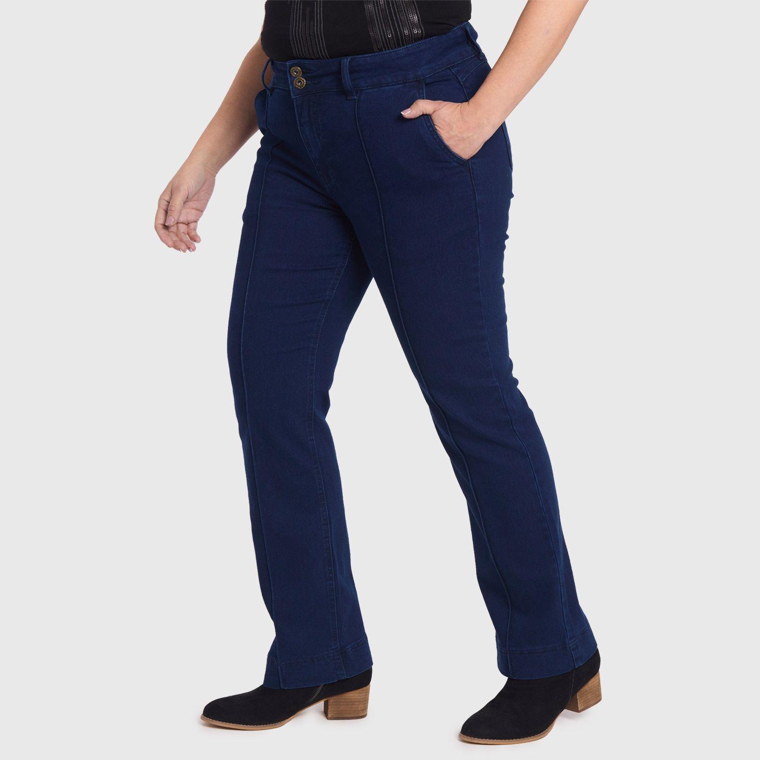 Jeans Mujer Tiro Alto Azul Fashion's Park-1