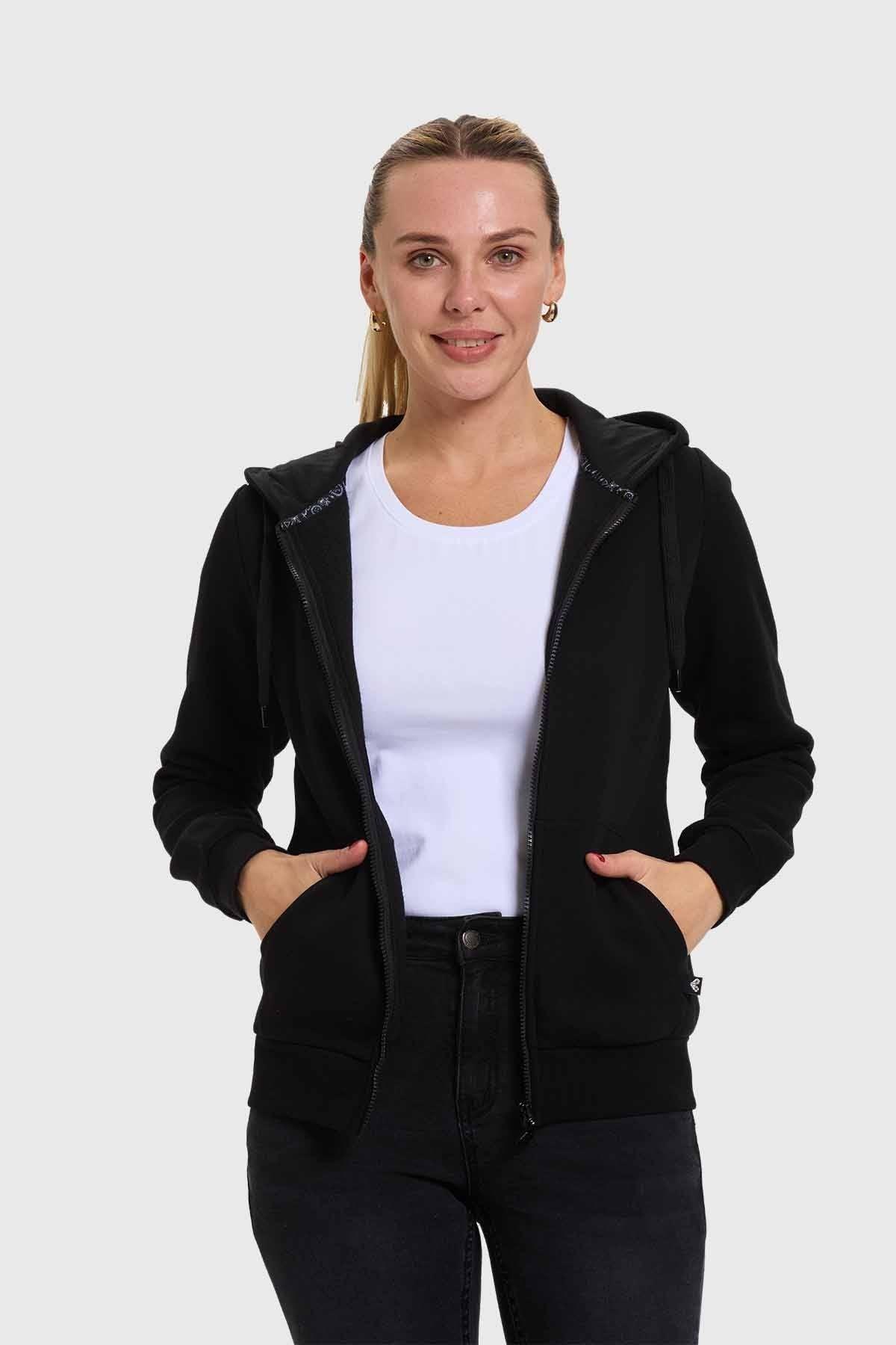 Polerón Mujer Hoodie Negro-1