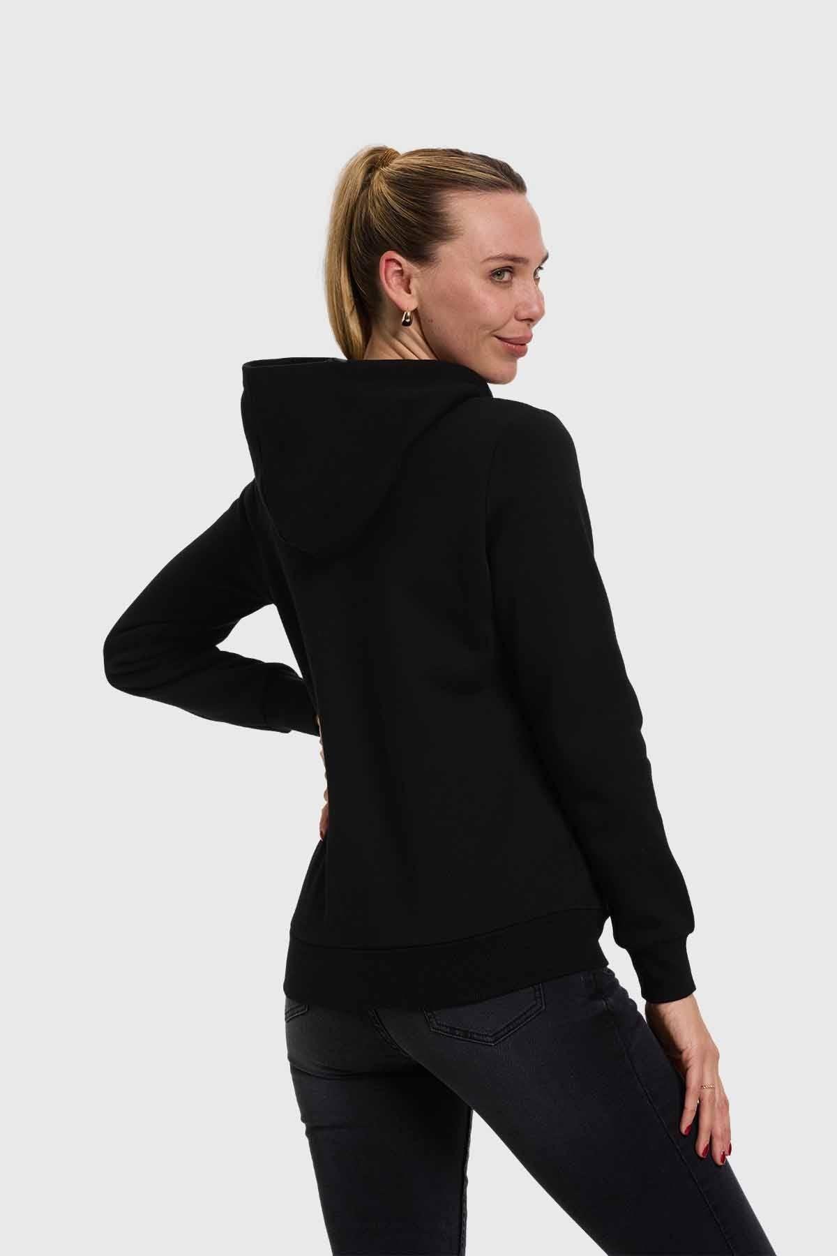 Polerón Mujer Hoodie Negro-2