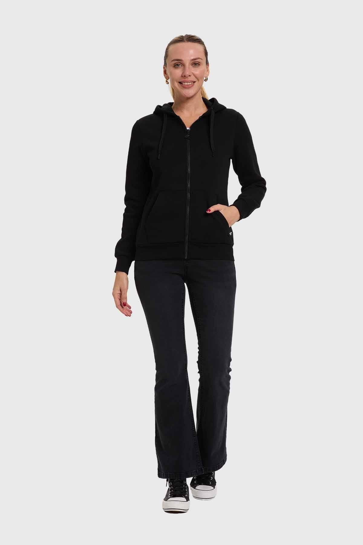 Polerón Mujer Hoodie Negro-3