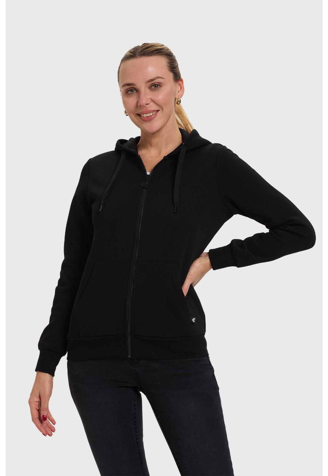 Polerón Mujer Hoodie Negro-0