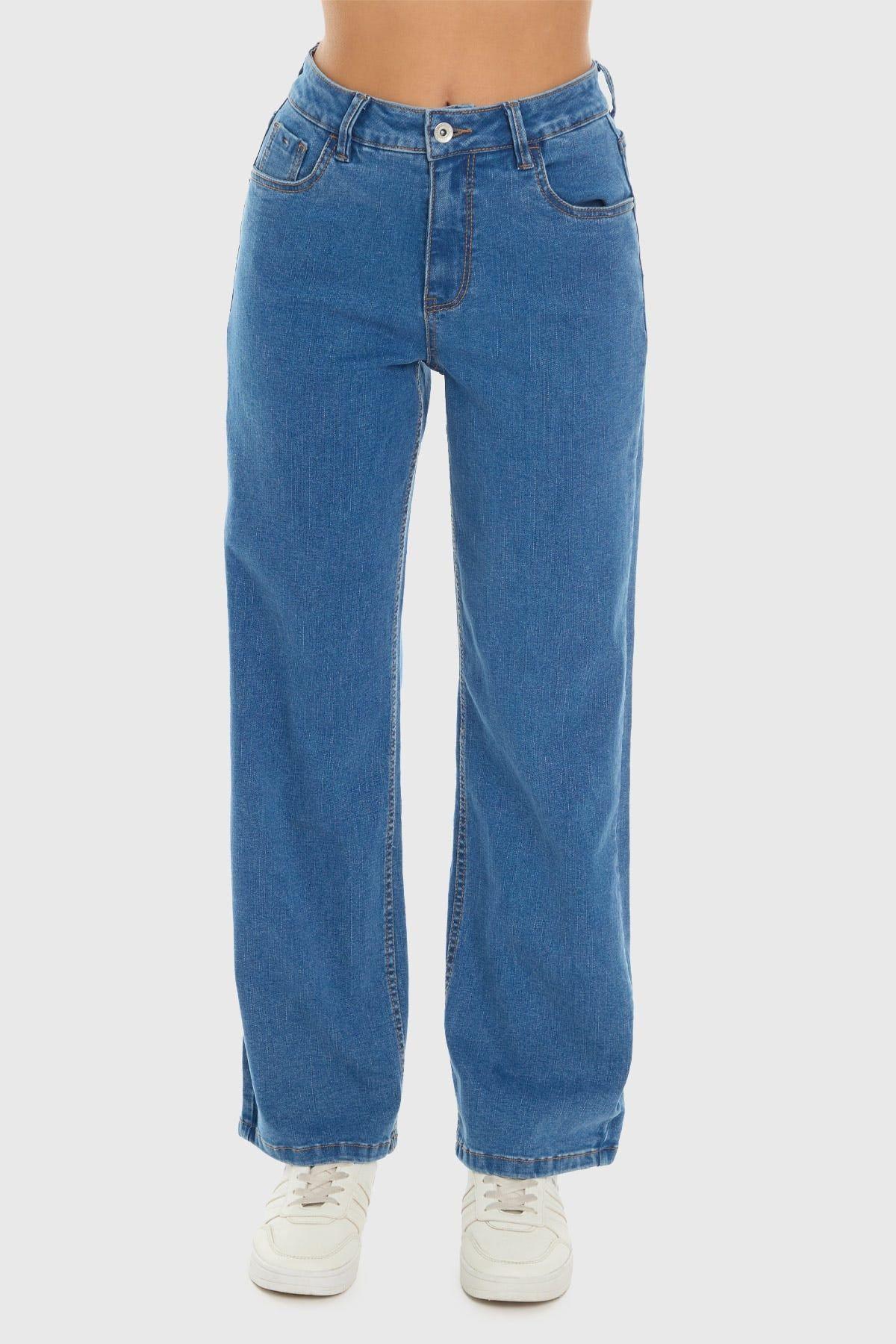 Jeans Mujer Wide Leg Sofia Azul Fashion's Park-0