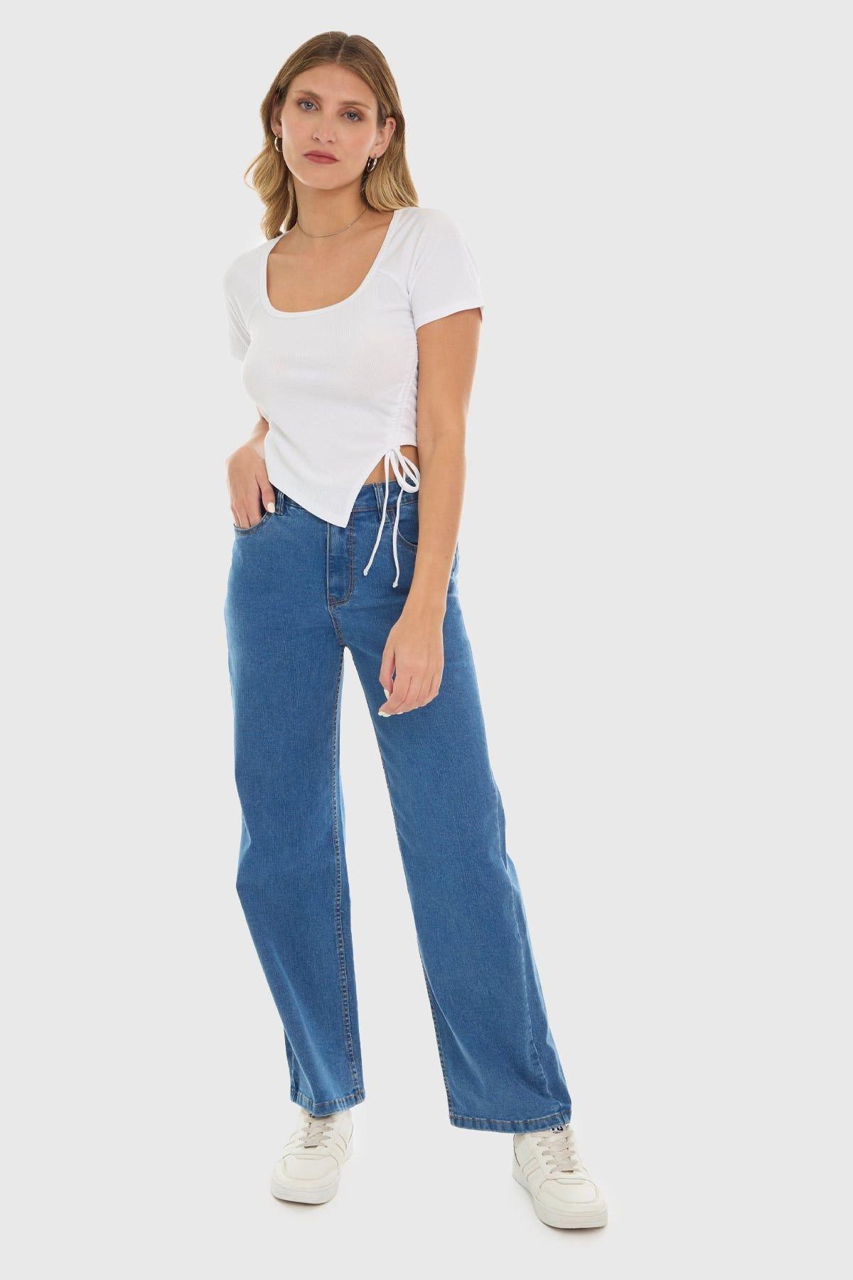 Jeans Mujer Wide Leg Sofia Azul Fashion's Park-3