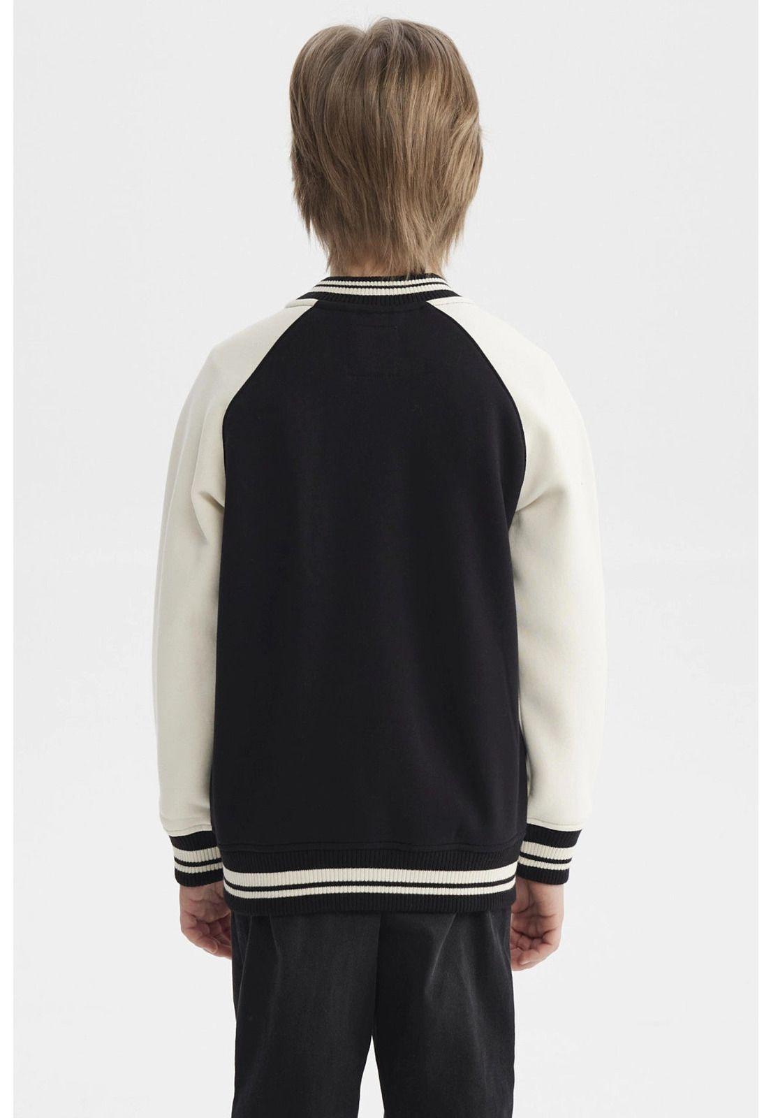 Chaqueta Niño Cuello V Negro-2