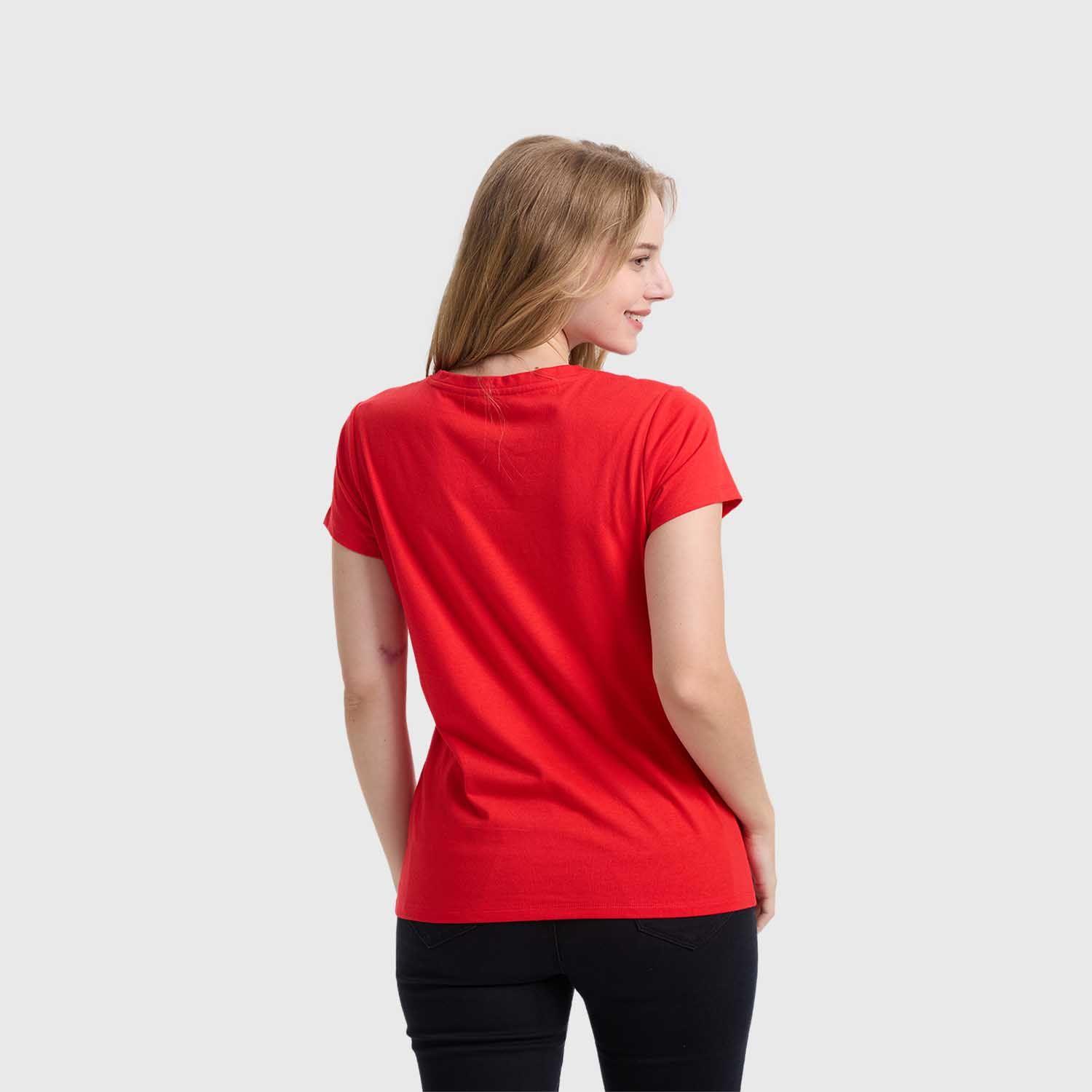 Polera Mujer Básica Print Rojo I Fashions Park-2