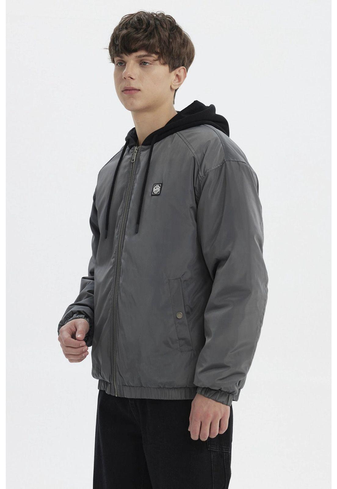 Chaqueta Hombre Slim Juvenil Gris Oscuro-1