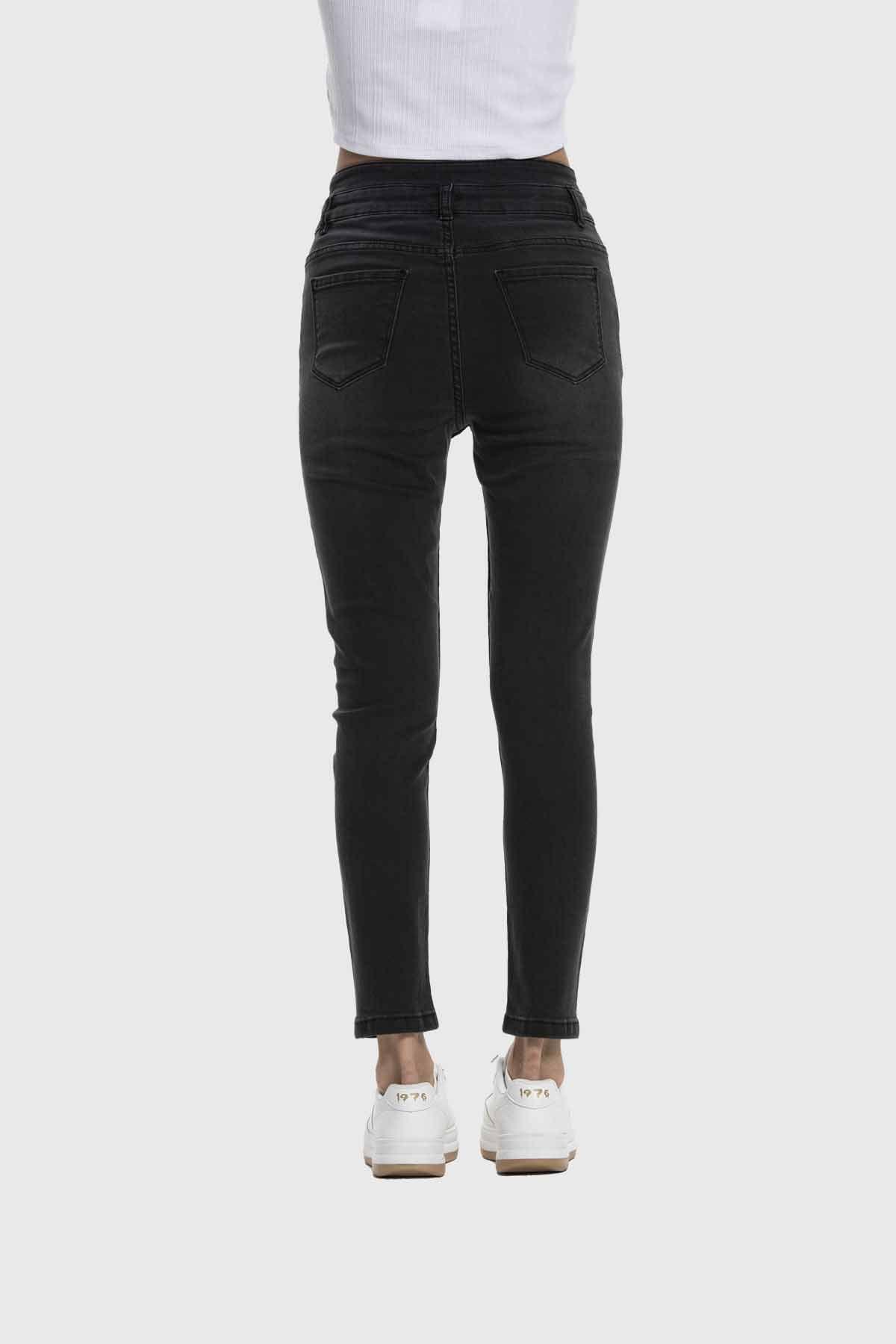 Jeans Mujer Skinny Ajuste Negro Fashion's Park-2