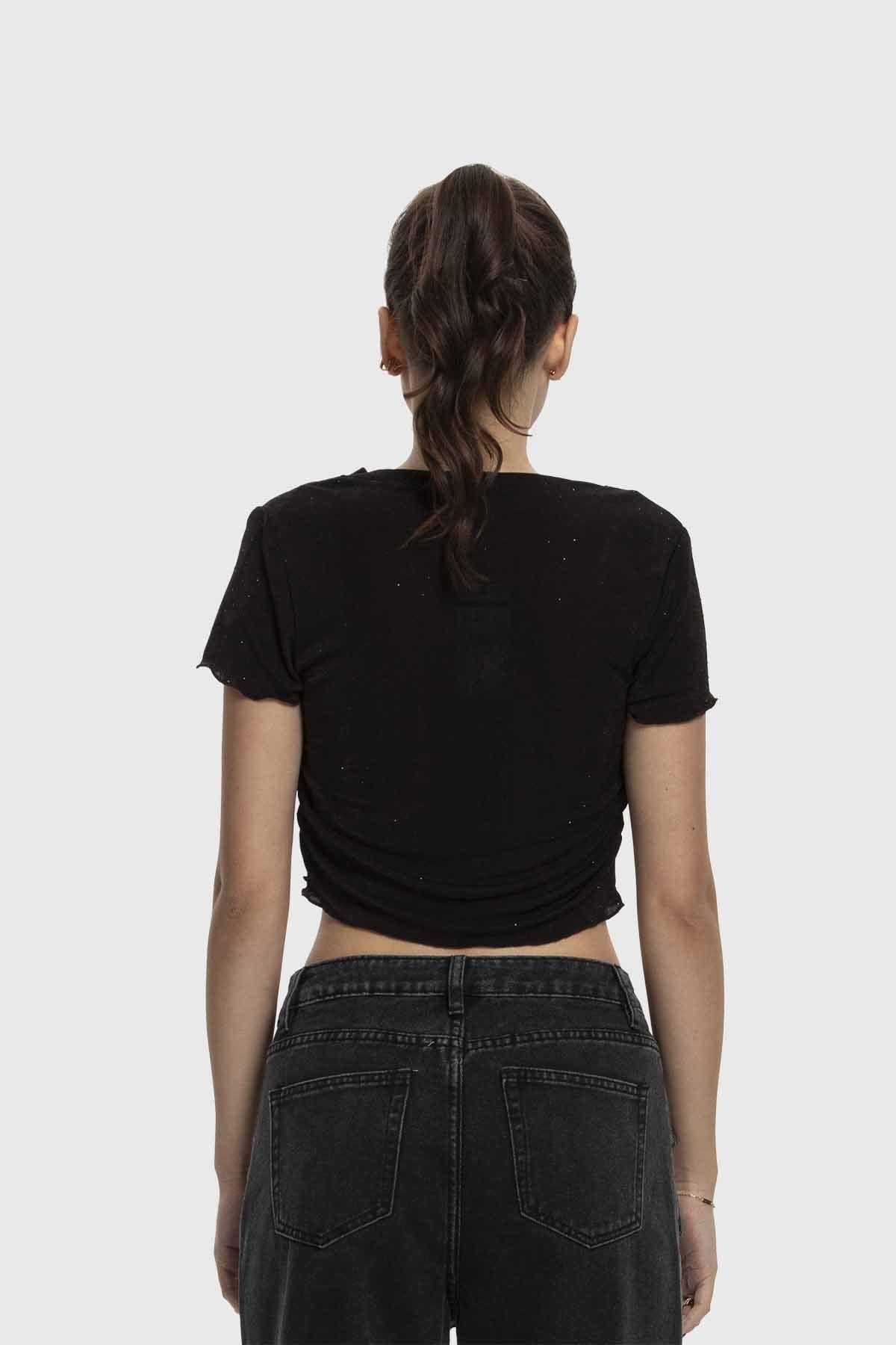 Polera Mujer Malla Negro-2