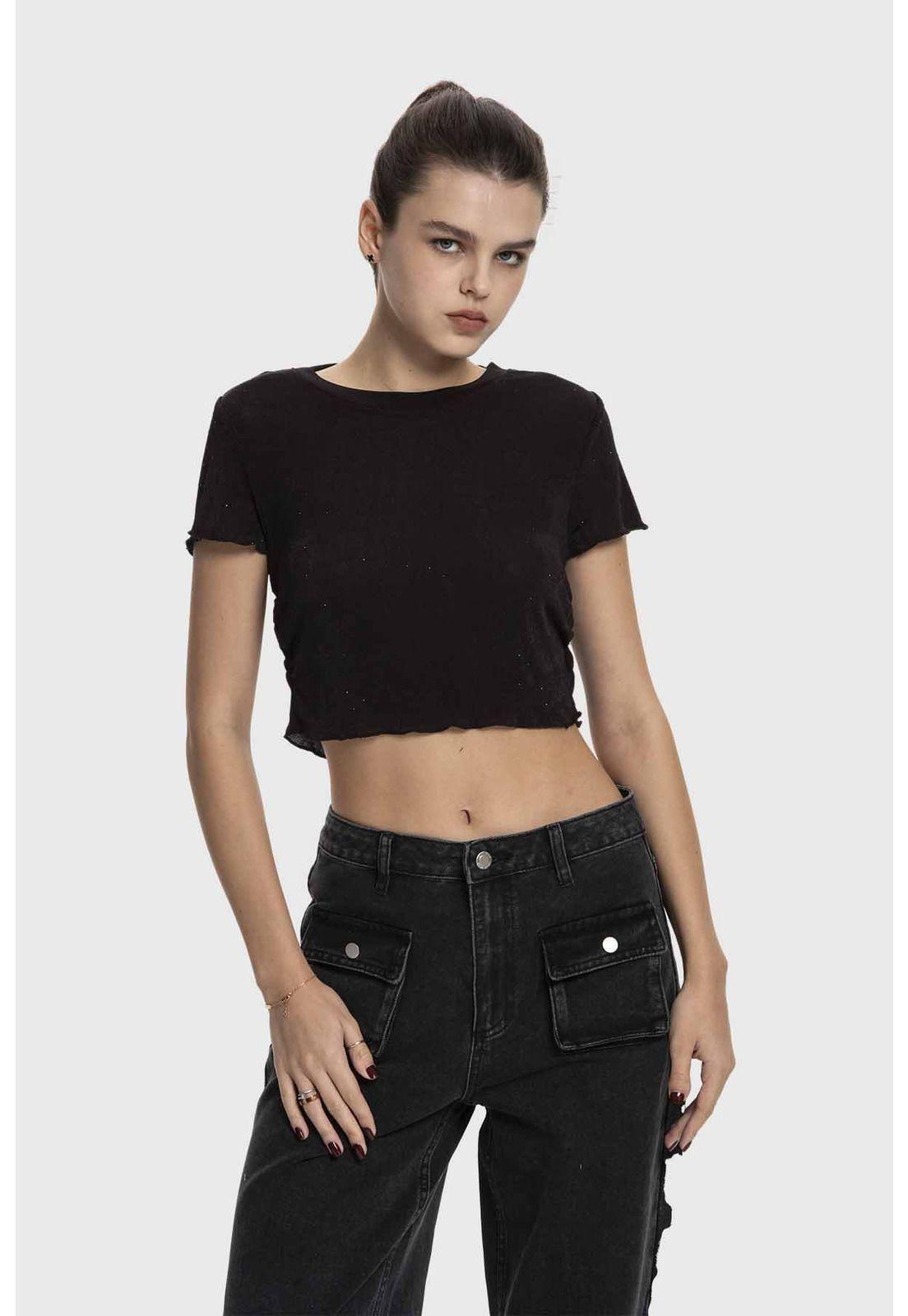 Polera Mujer Malla Negro - ll-0