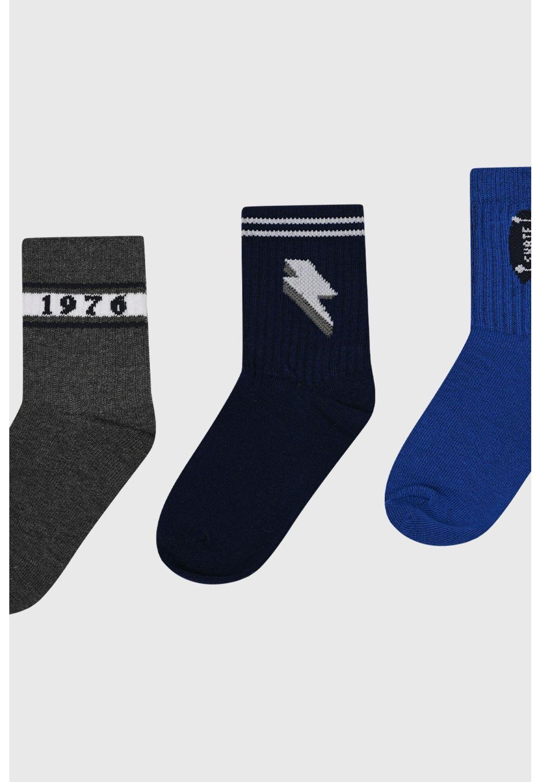 Calcetín Niño Tripack Azul - lll-1