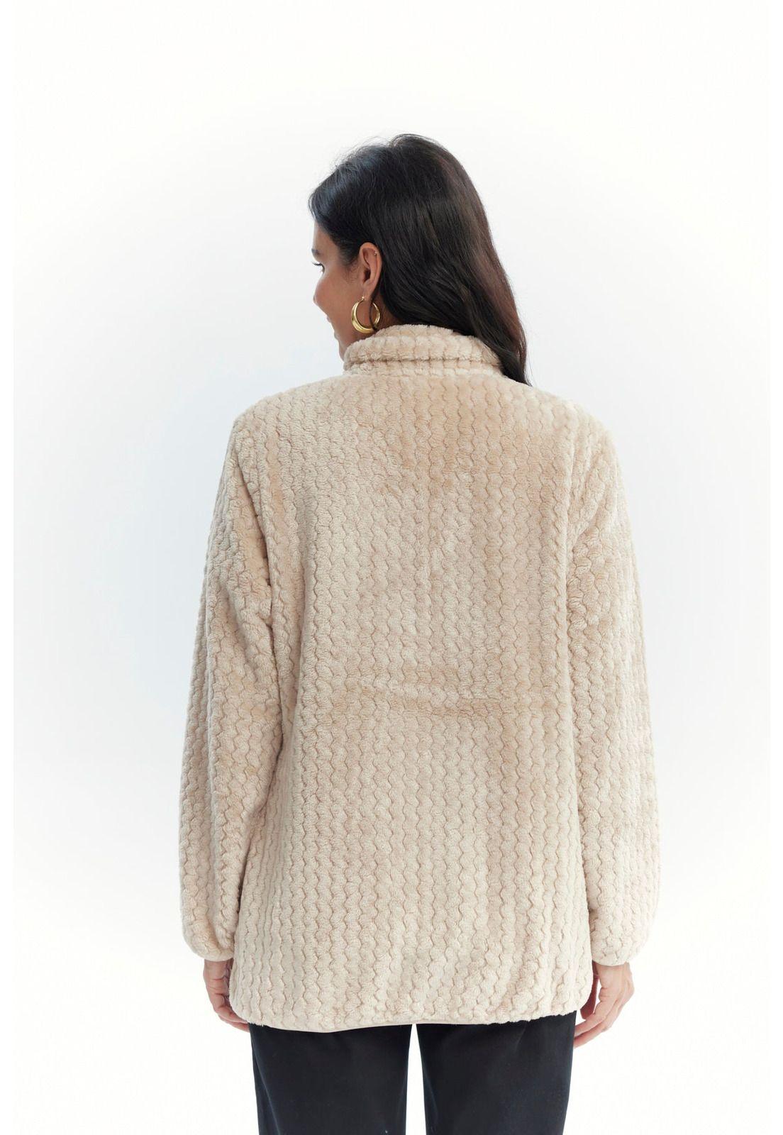 Polar Mujer Textura Beige Oscuro-2