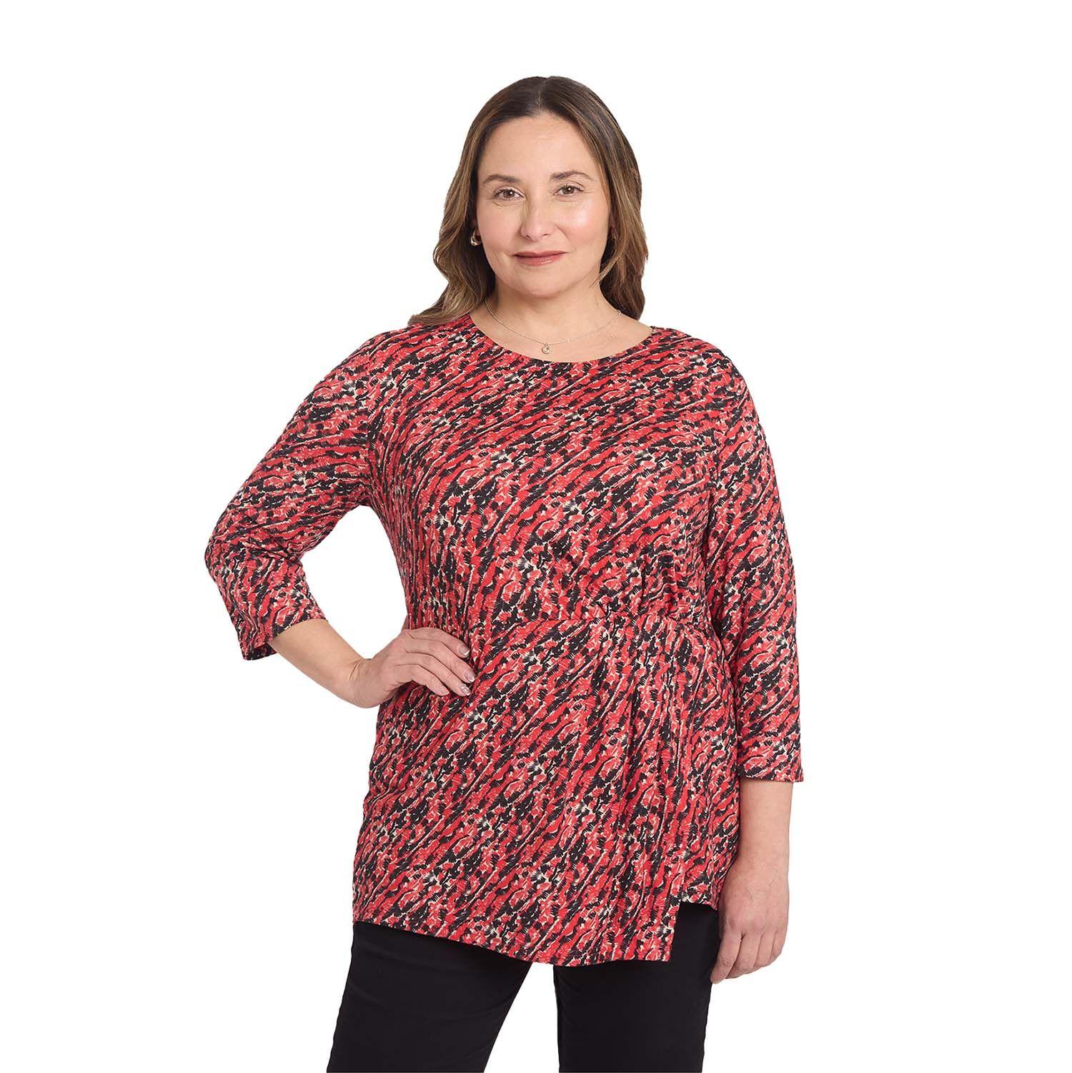 Polera Mujer Estampada Rojo Fashion´s Park-0
