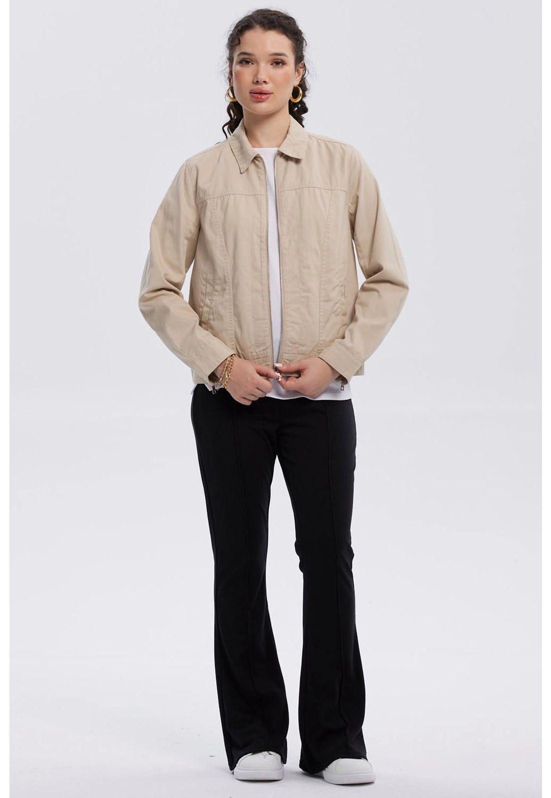 Chaqueta Mujer Gabardina Beige-3