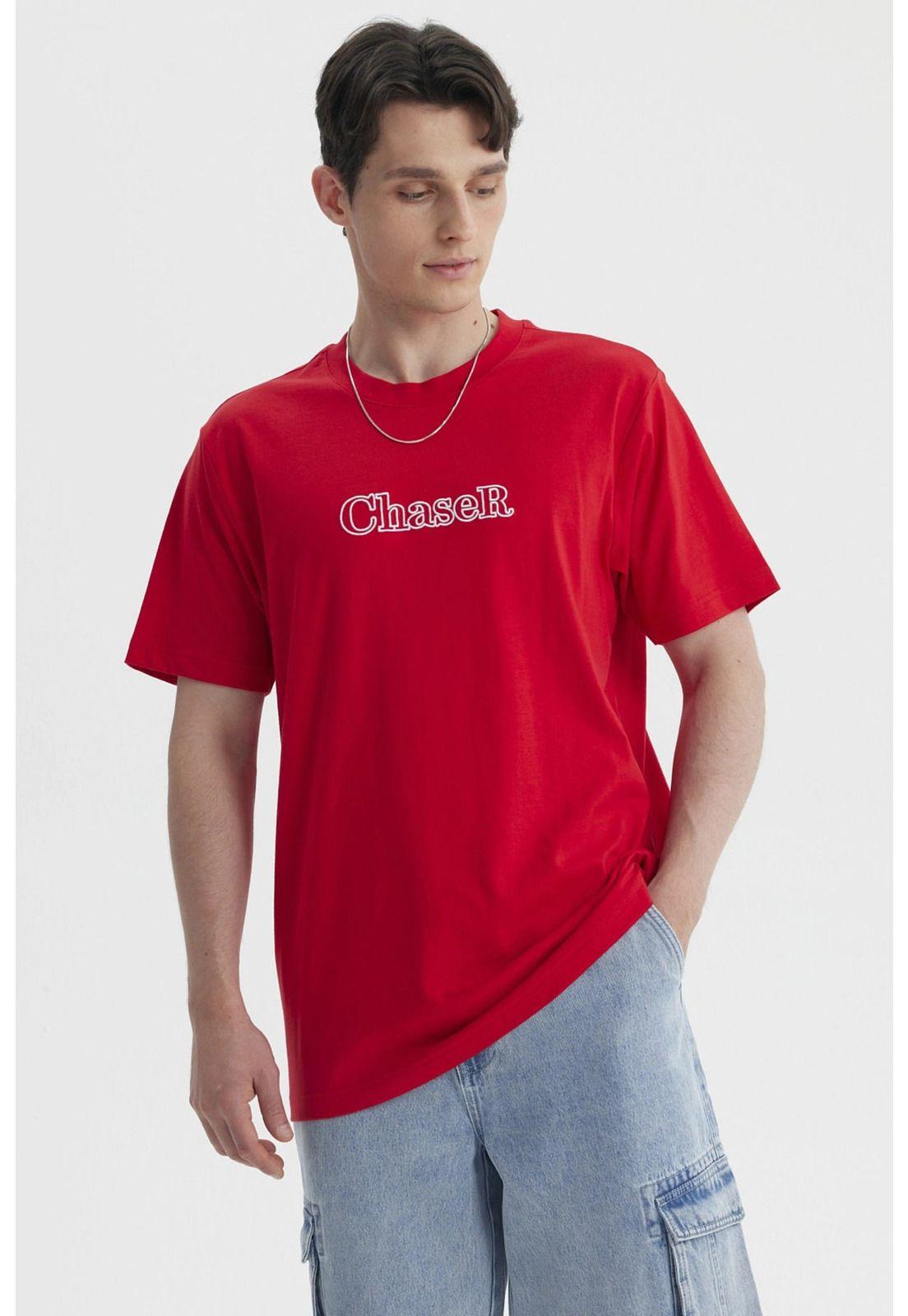 Polera Hombre Slim Rojo-0