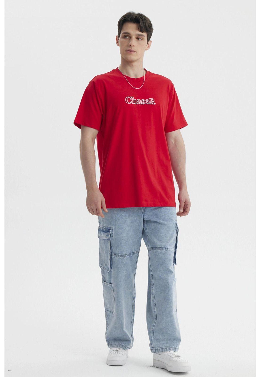 Polera Hombre Slim Rojo-3