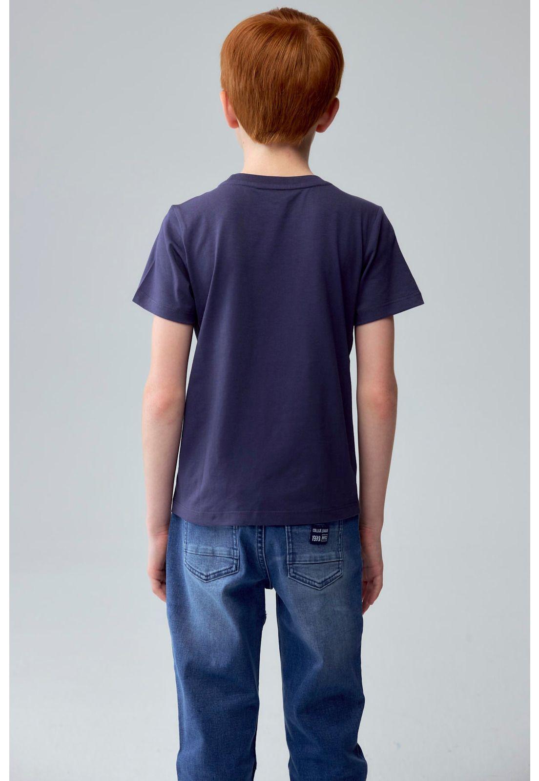 Polera Niño Print Azul - ll-2