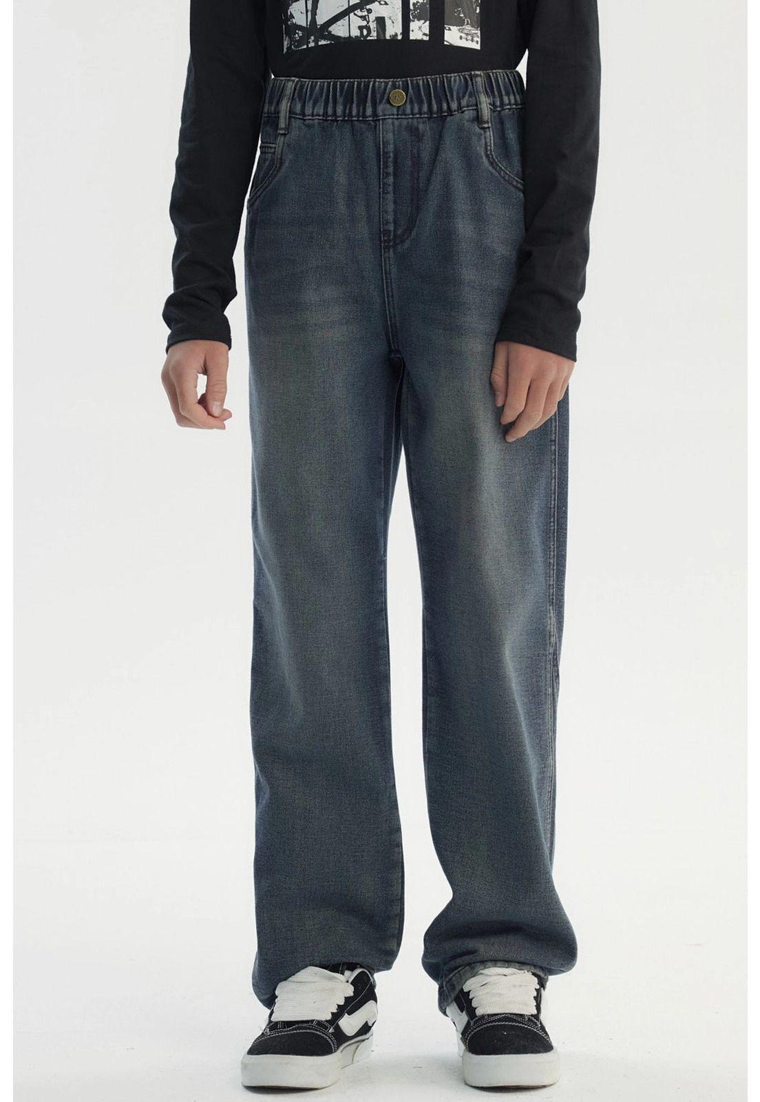 Jeans Niño Baggy Azul Oscuro-0