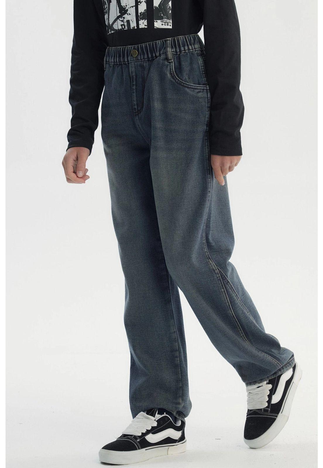 Jeans Niño Baggy Azul Oscuro-1