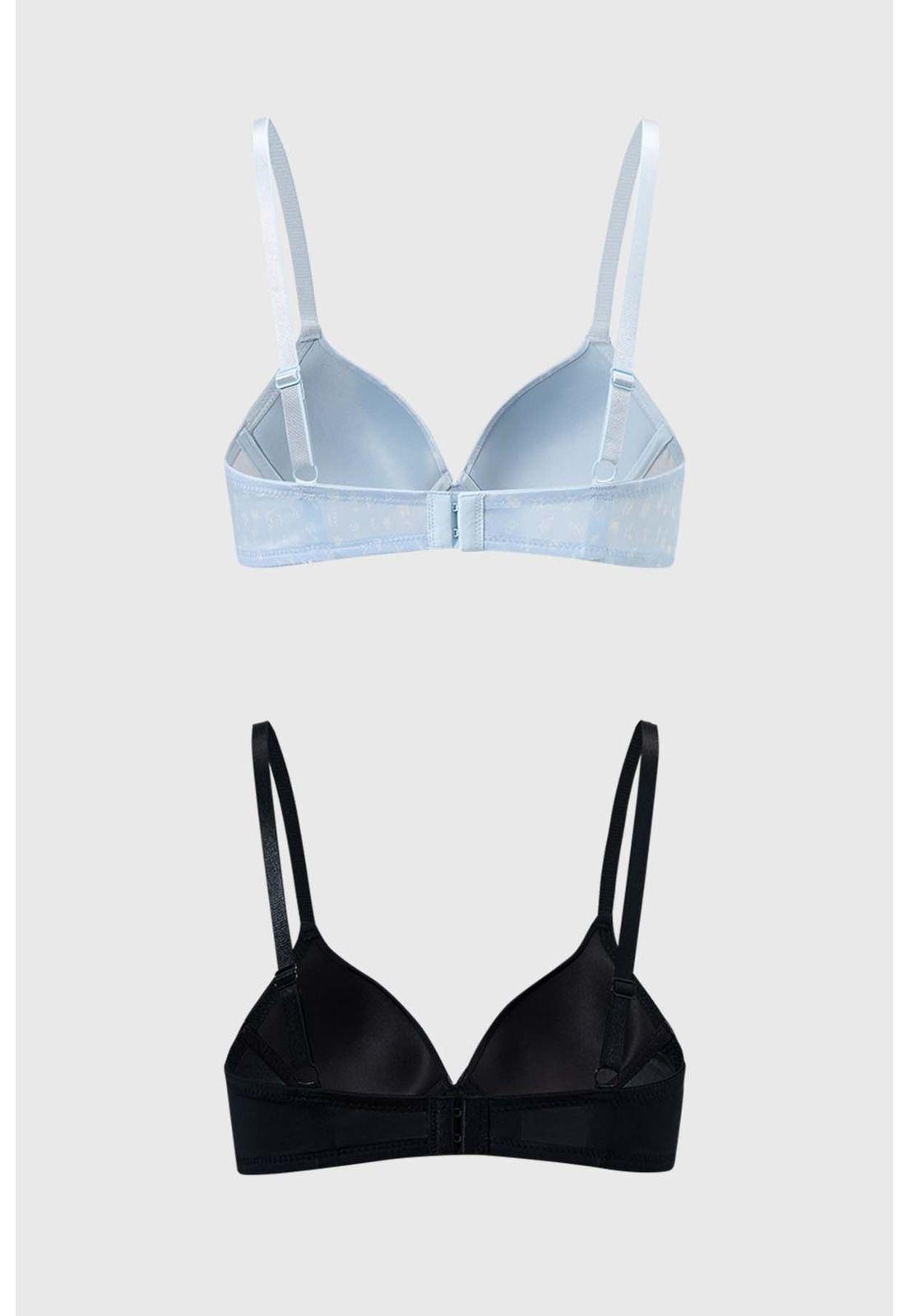 Sostén Mujer Bipack Copa Soft Liso Azul Claro-1