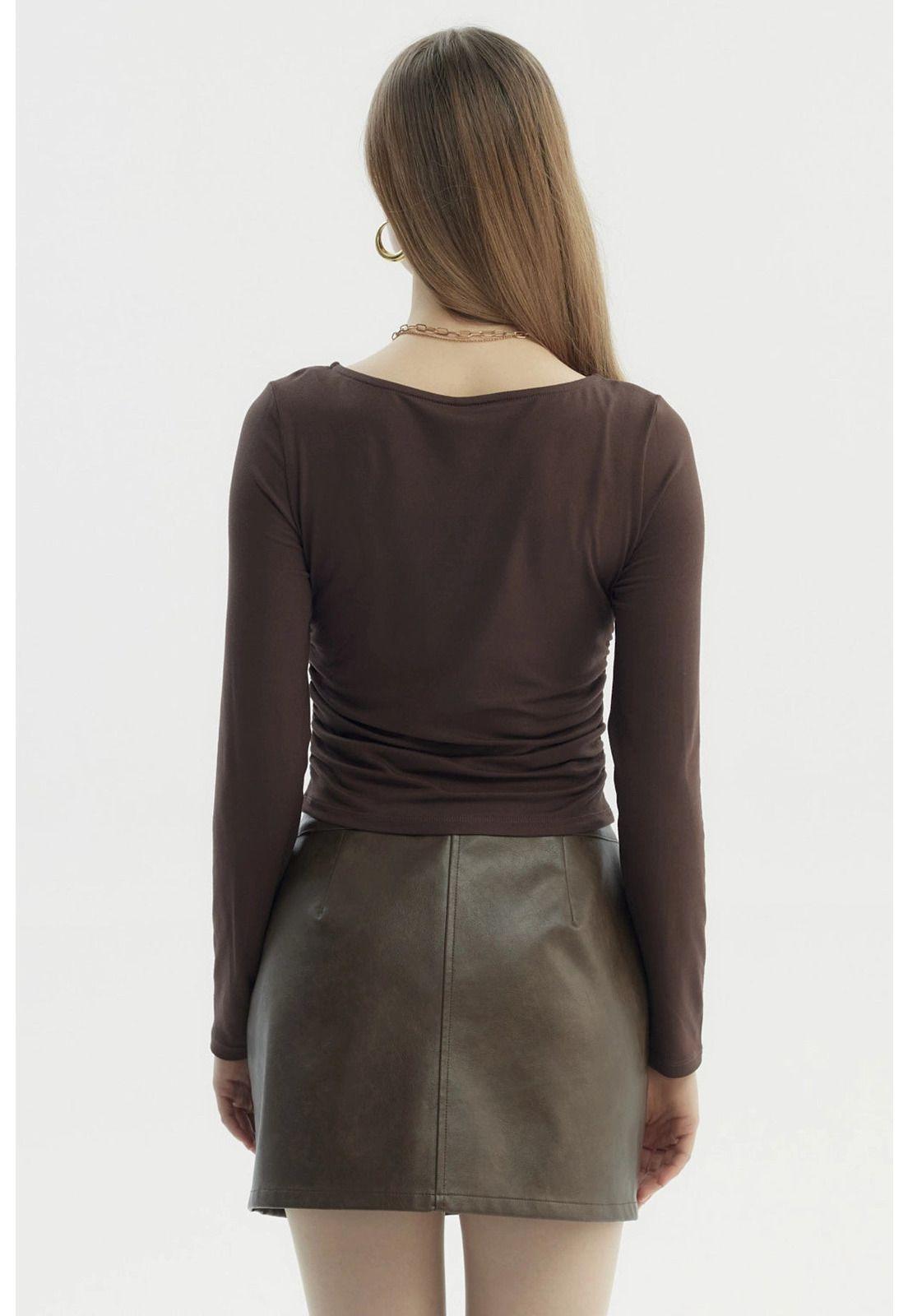 Polera Mujer Slim Chocolate-2