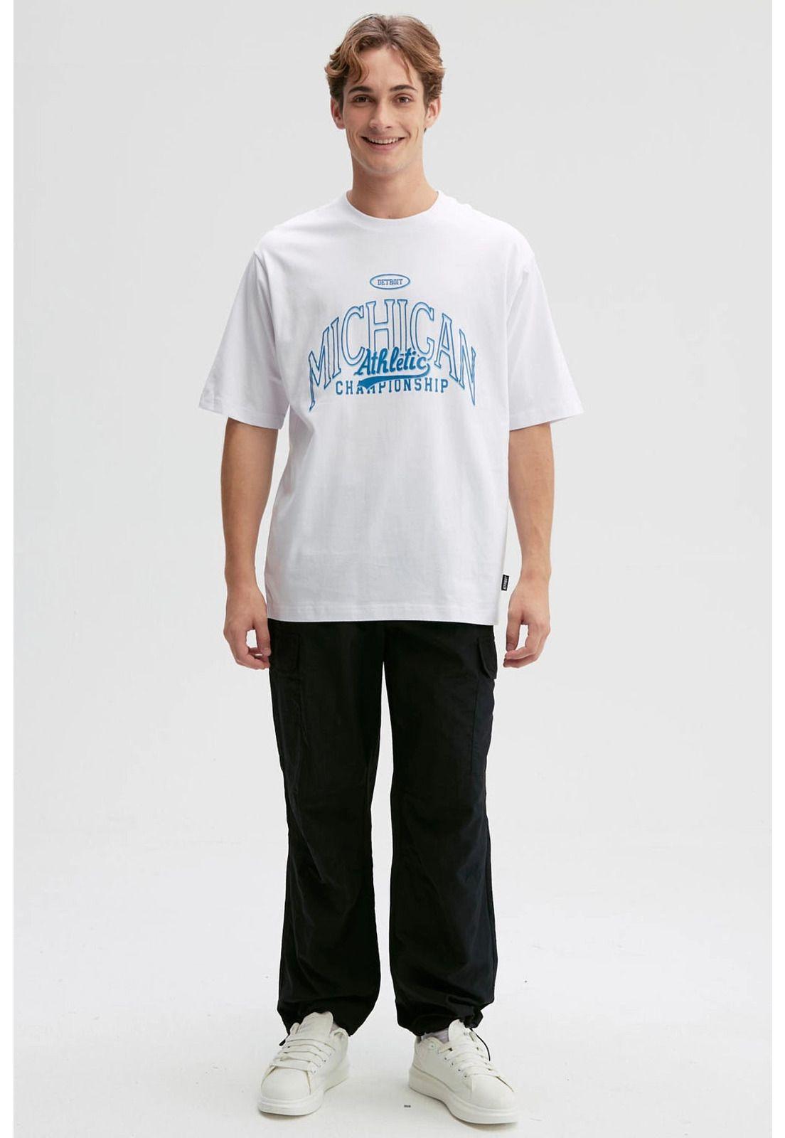 Polera Hombre Print Central Blanco - lll-3