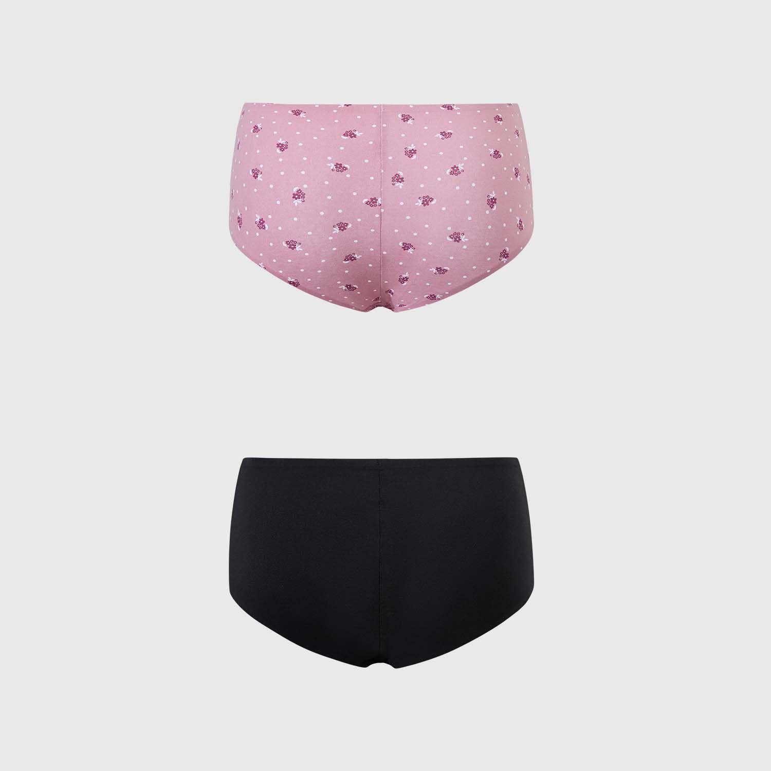 Calzón Mujer Bipack Tiro Alto Rapport Rosa Fashion's Park-1
