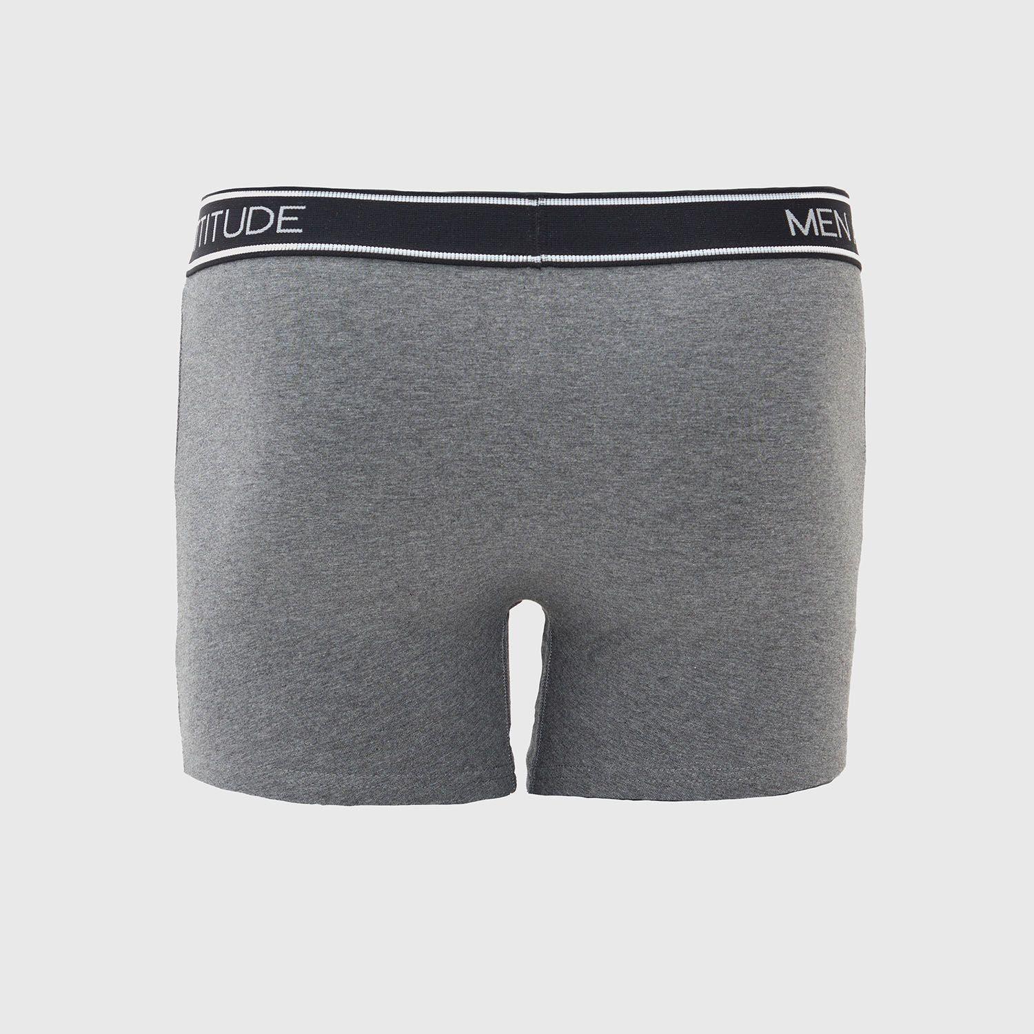 Boxer Hombre Bipack Lisos Gris-3