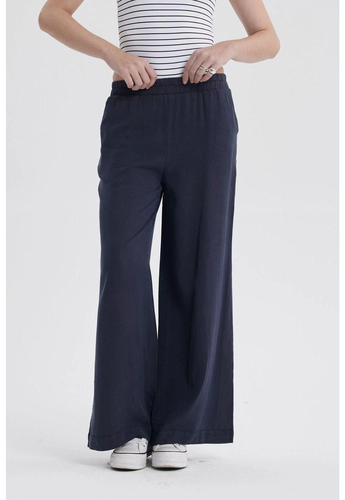 Jeans Mujer Palazzo Azul Oscuro-0