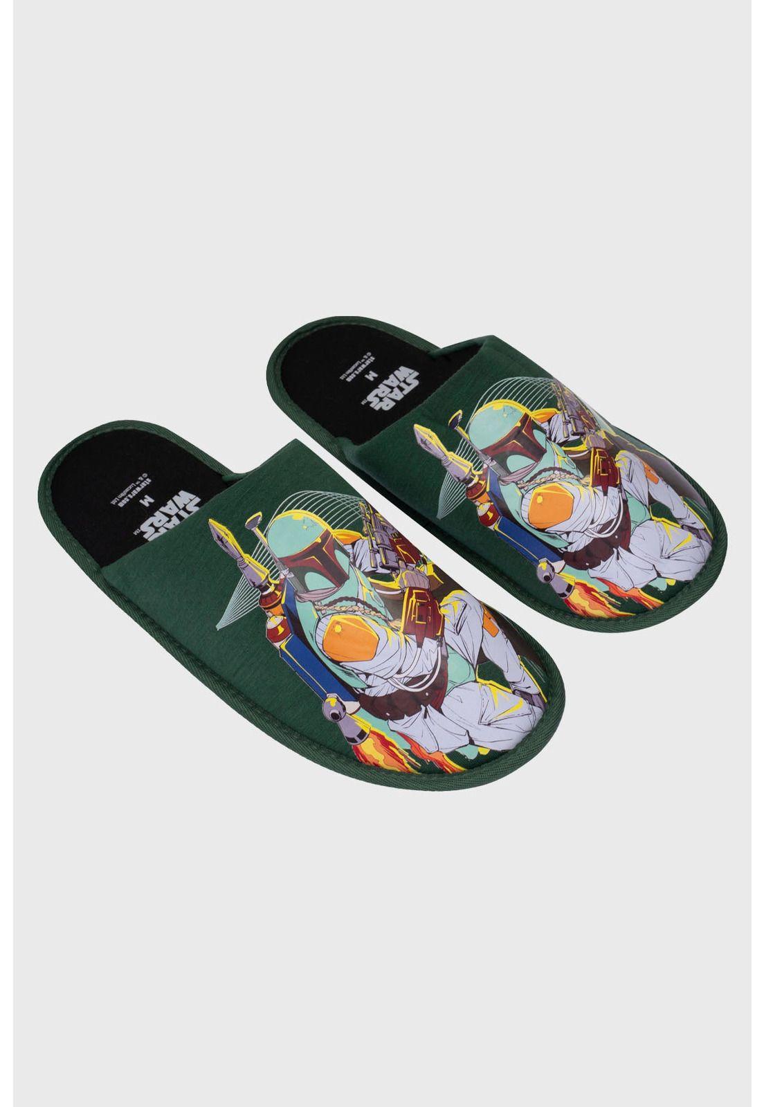 Pantufla Hombre Boba Fett Star Verde-1