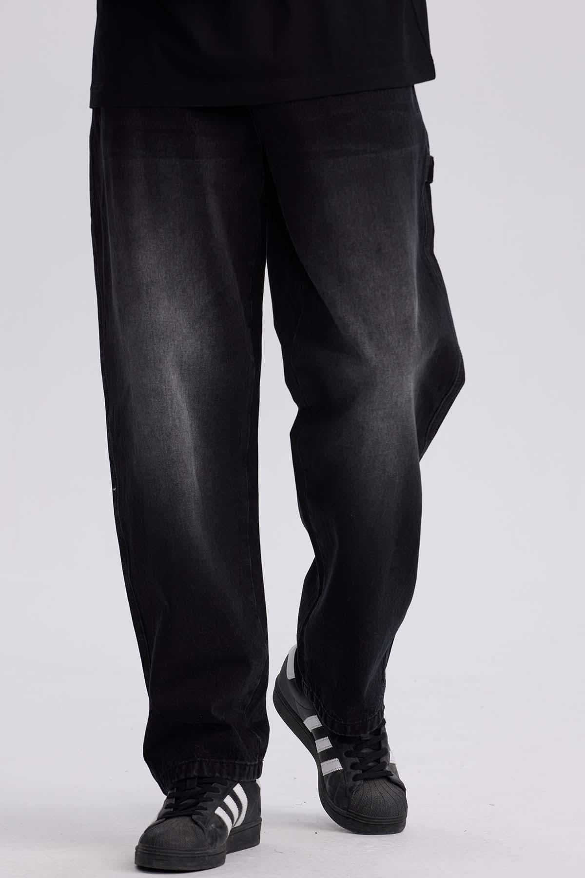 Jeans Hombre Baggy Focalizado Negro II-0