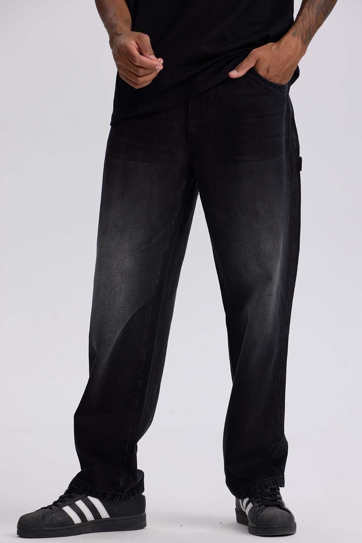 Jeans Hombre Baggy Focalizado Negro II-1