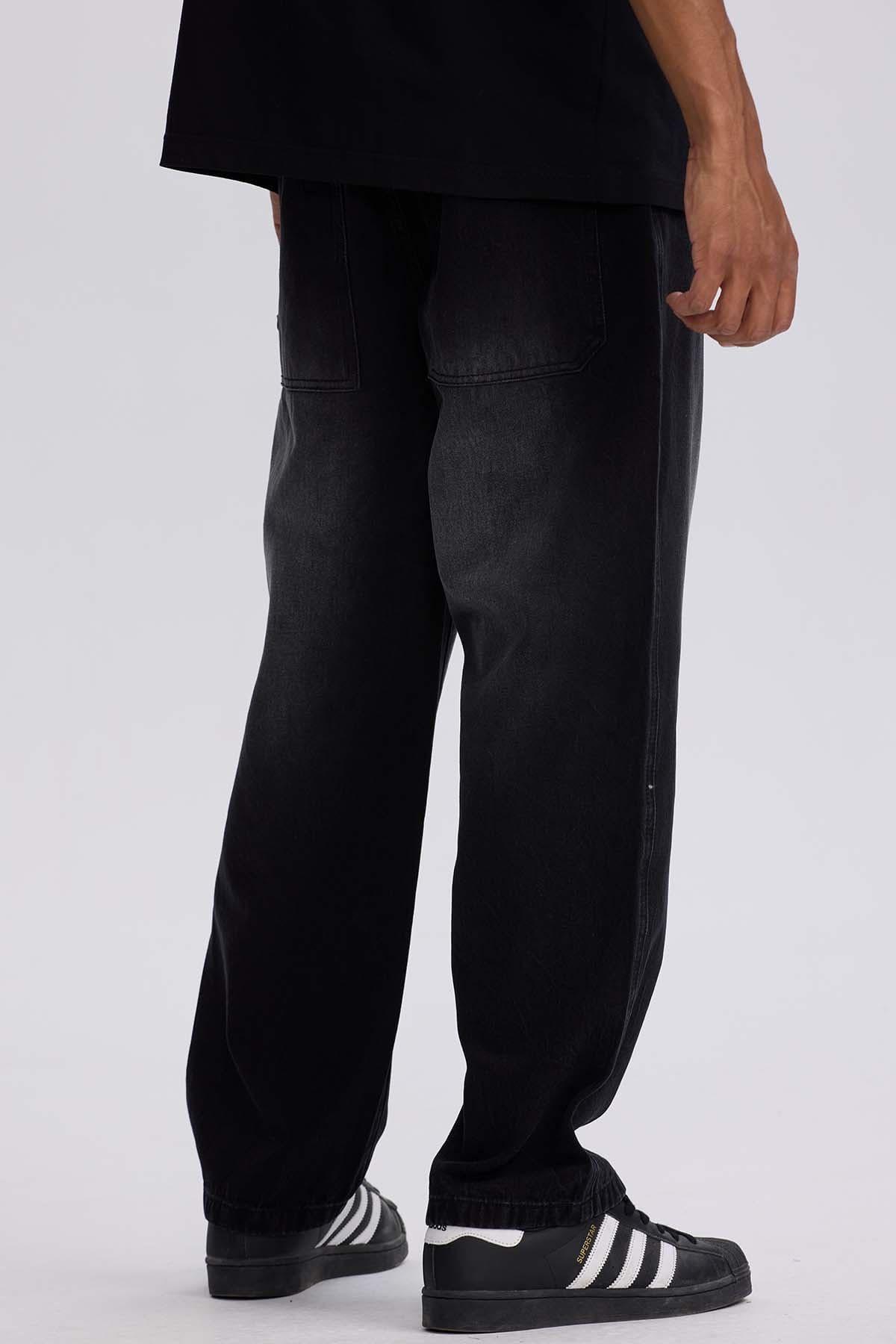 Jeans Hombre Baggy Focalizado Negro II-2
